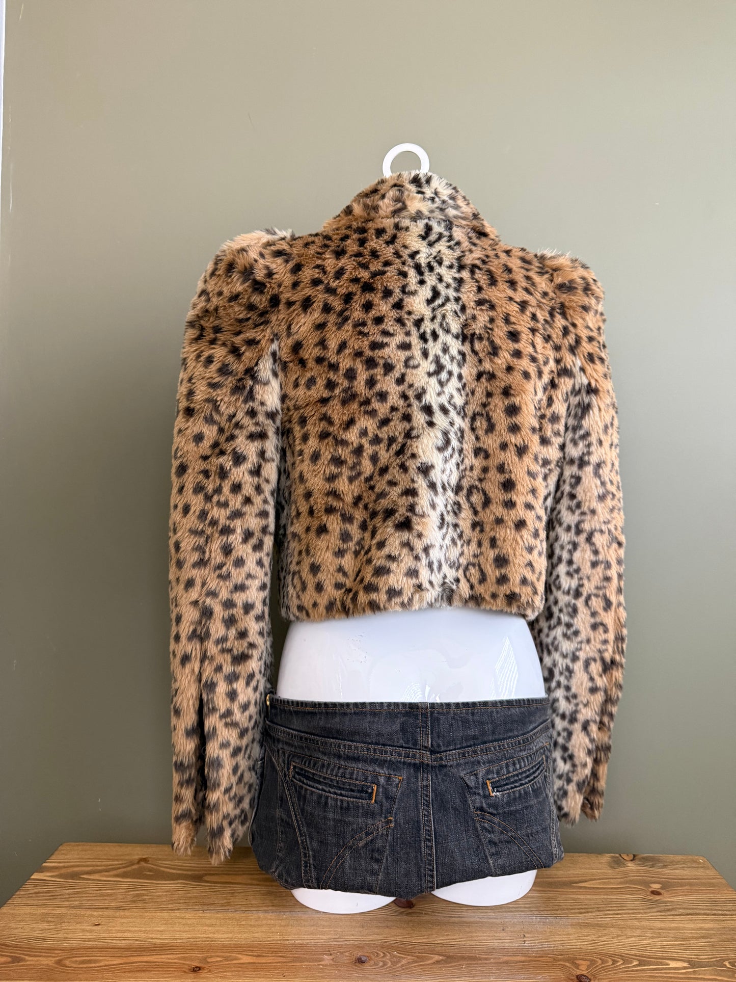 Leopard Faux Fur Jacket (UK8)