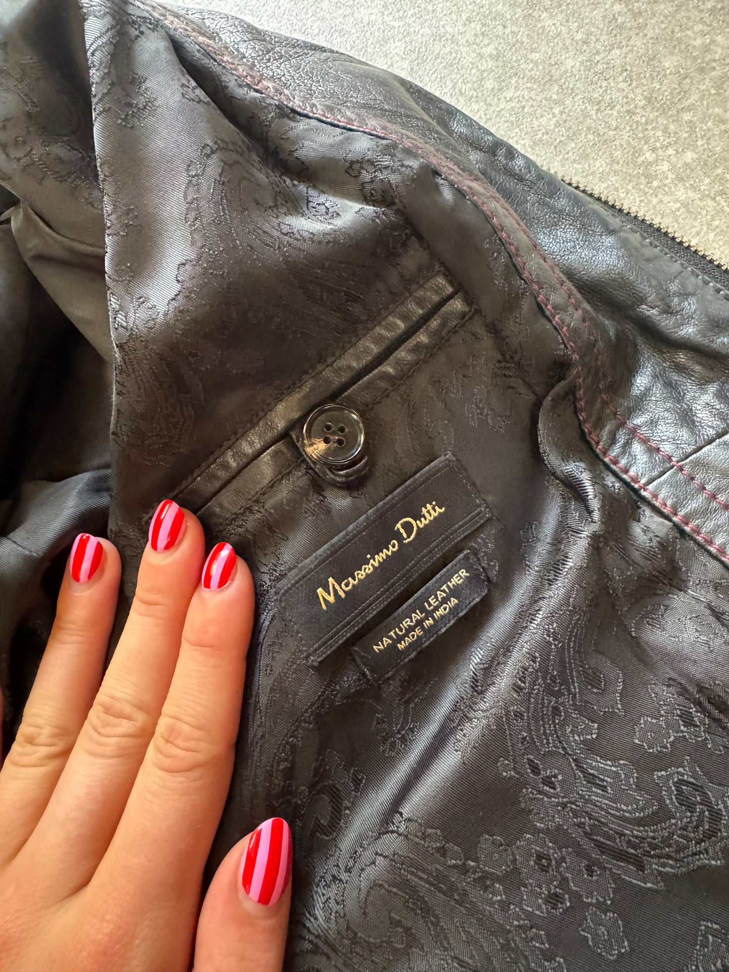 Massimo Dutti Leather Jacket (S)