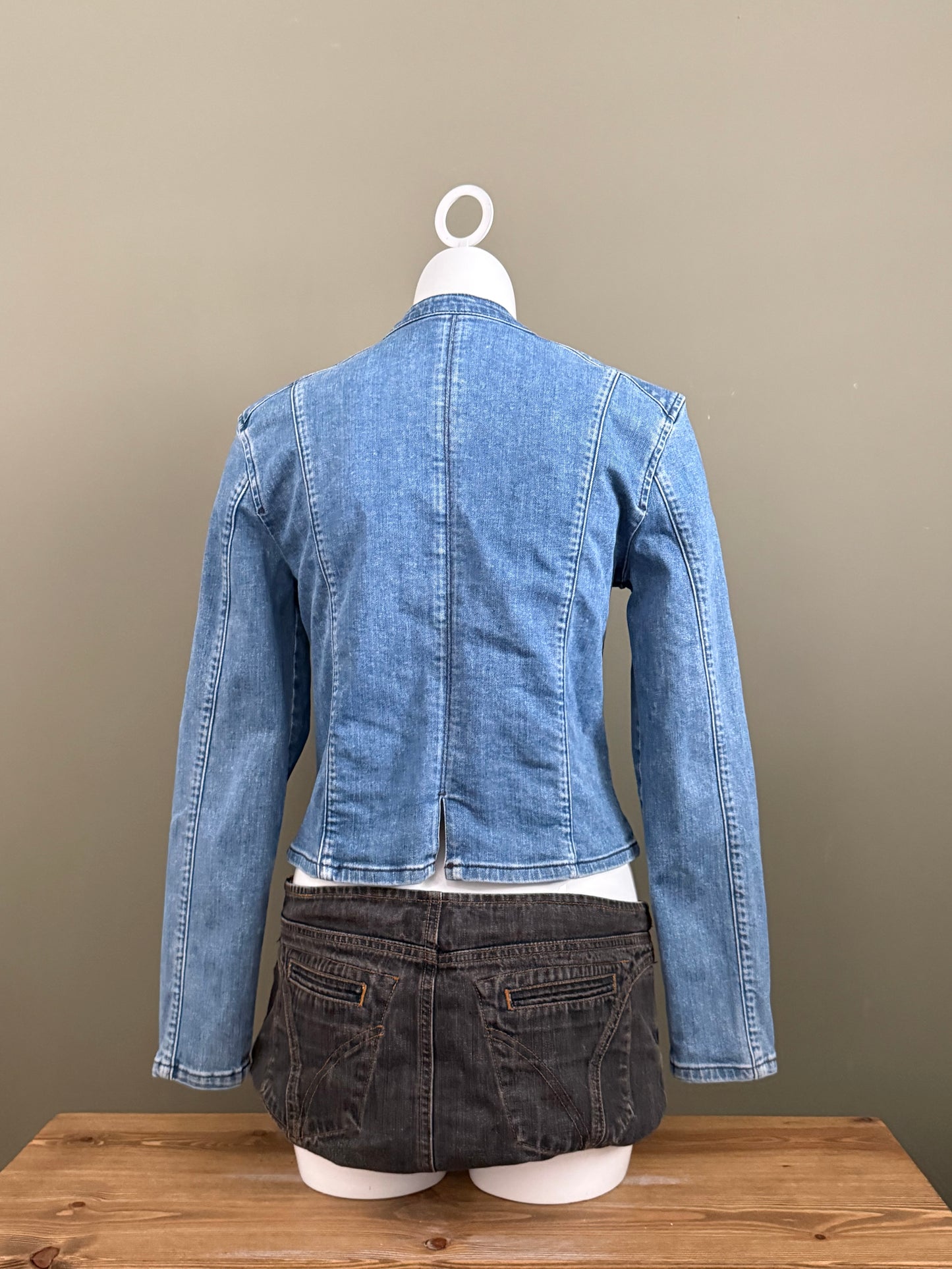 Denim Military Laura Ashley Jacket (UK10)