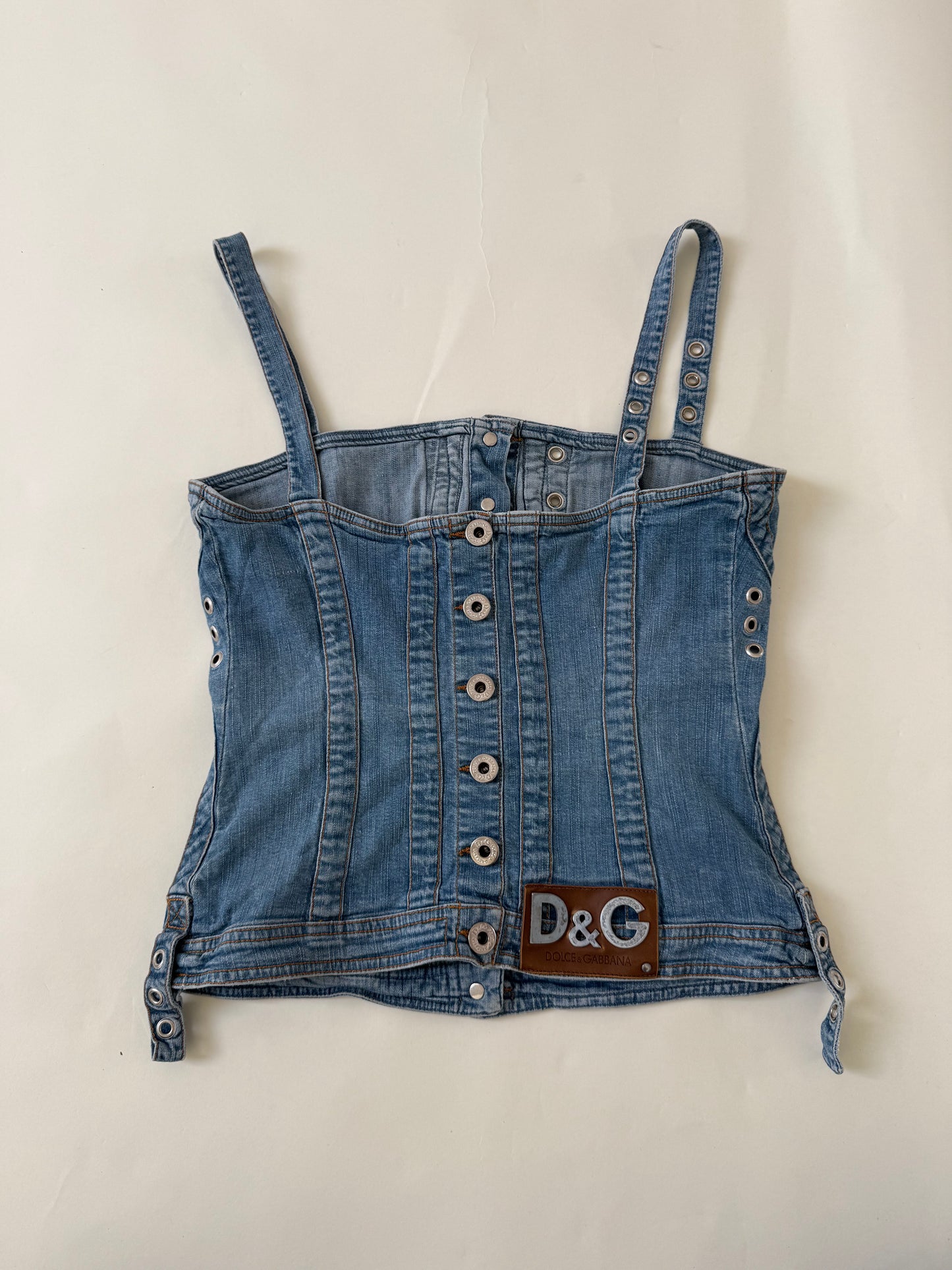 Dolce & Gabbana Denim Corset Top (XS)