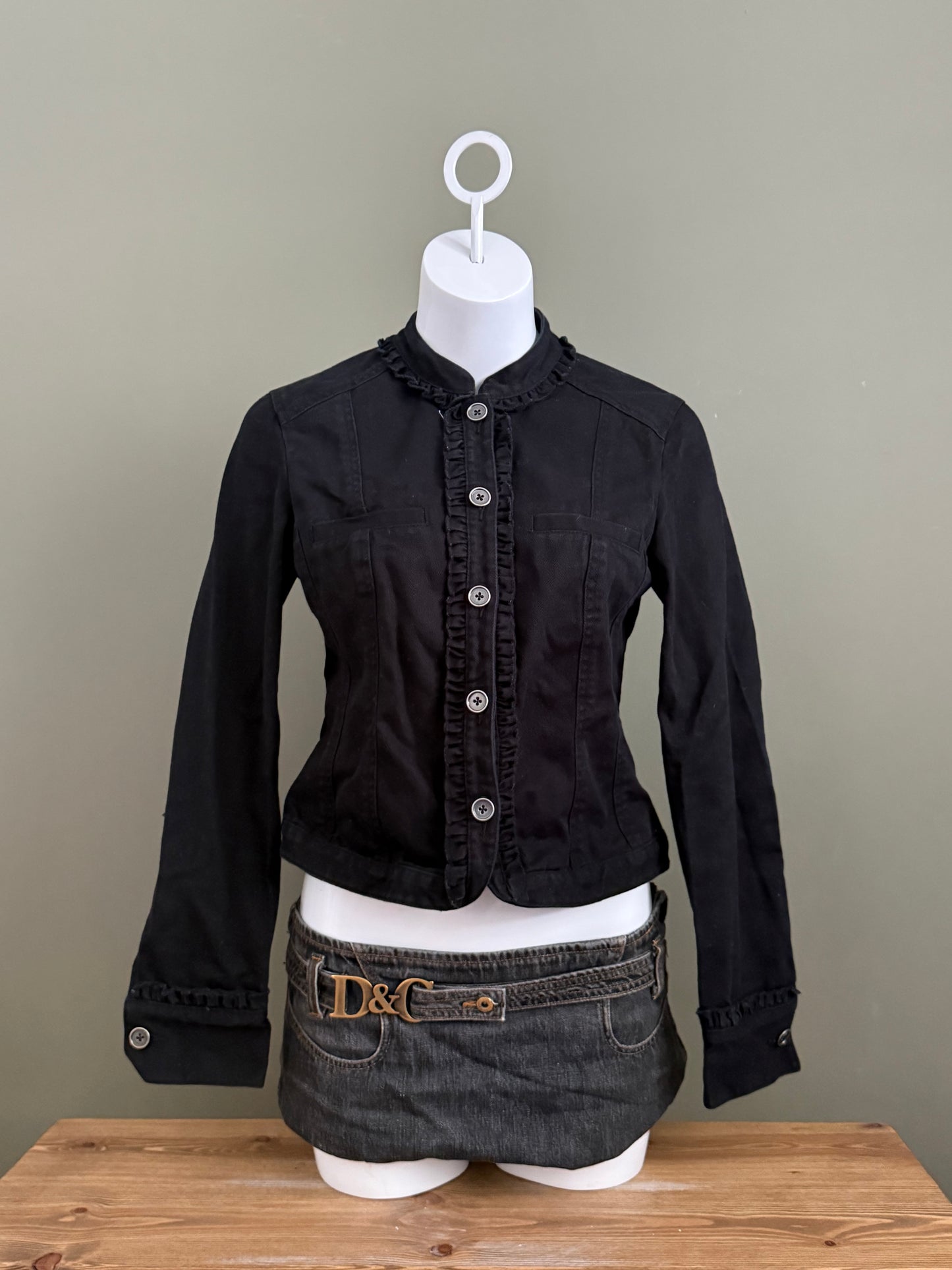 Laura Ashley Ruched Black Jacket (UK12)
