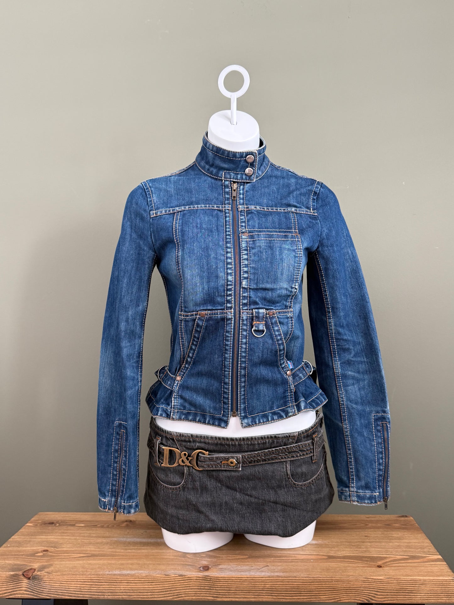 French Connection Denim Cargo Jacket (UK10)