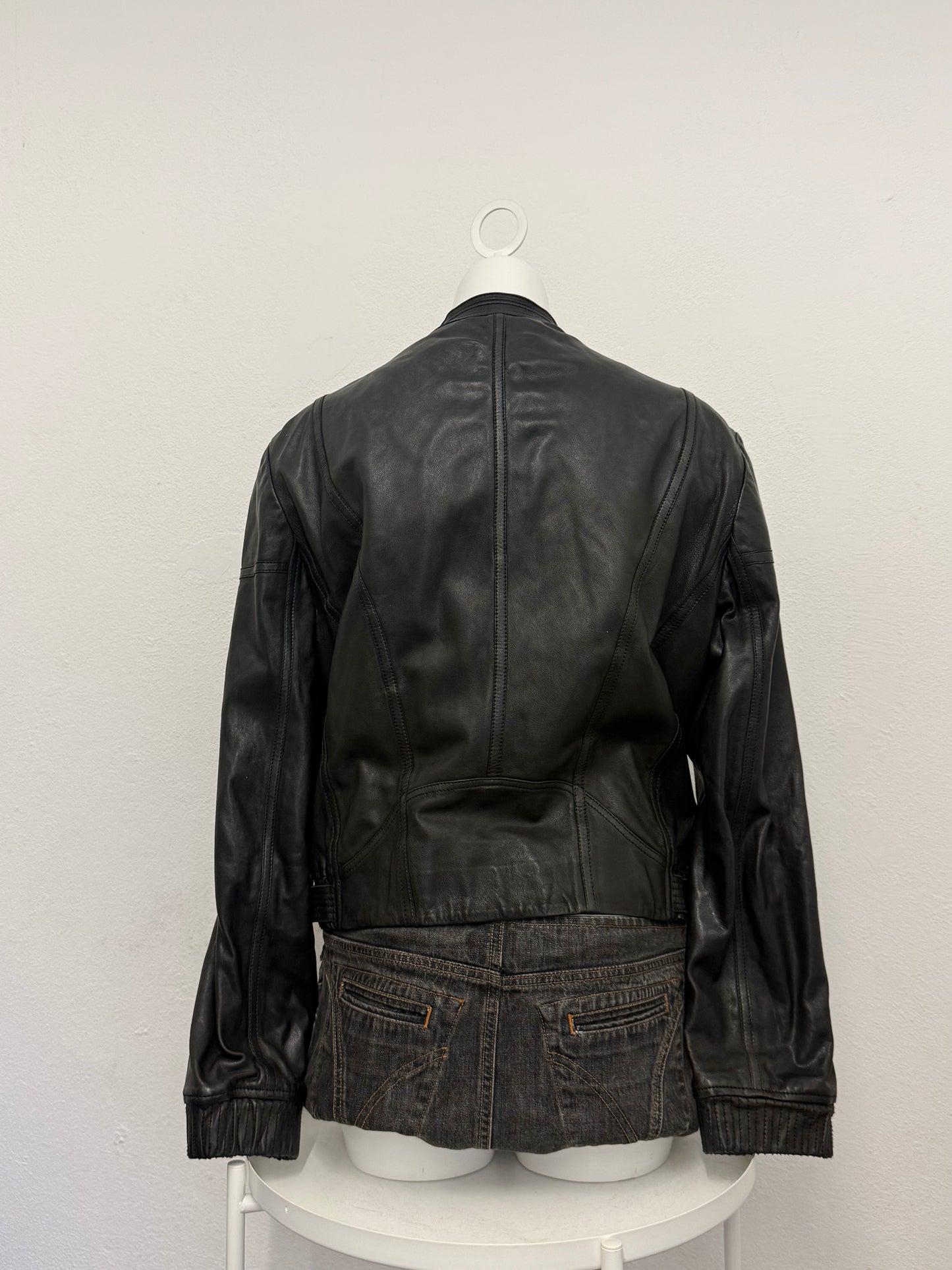 Karen Millen Leather Bomber Jacket (M)