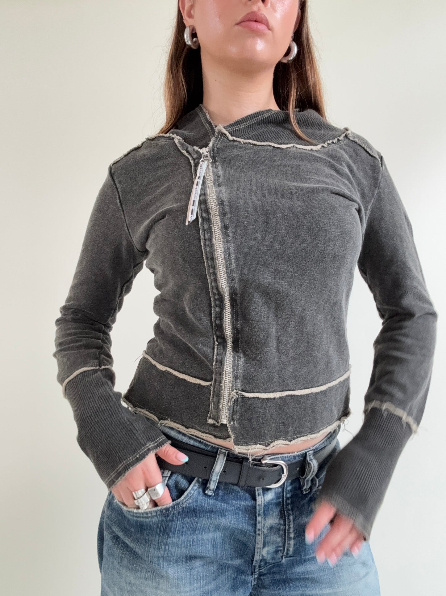 Vintage Diesel Asymmetric Zip Jumper (L)