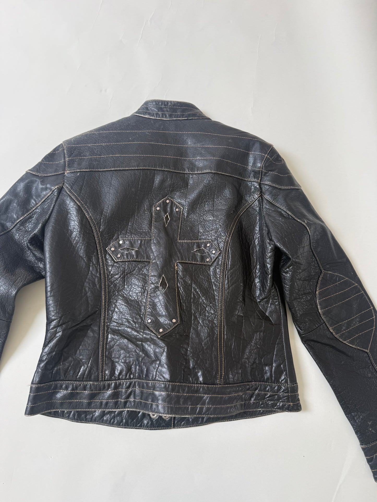 Leather Biker Jacket (L)