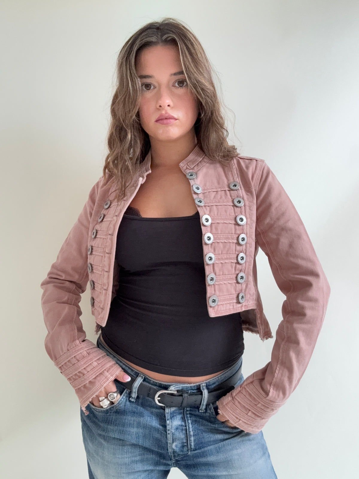Cropped Vintage Military Jacket (S)