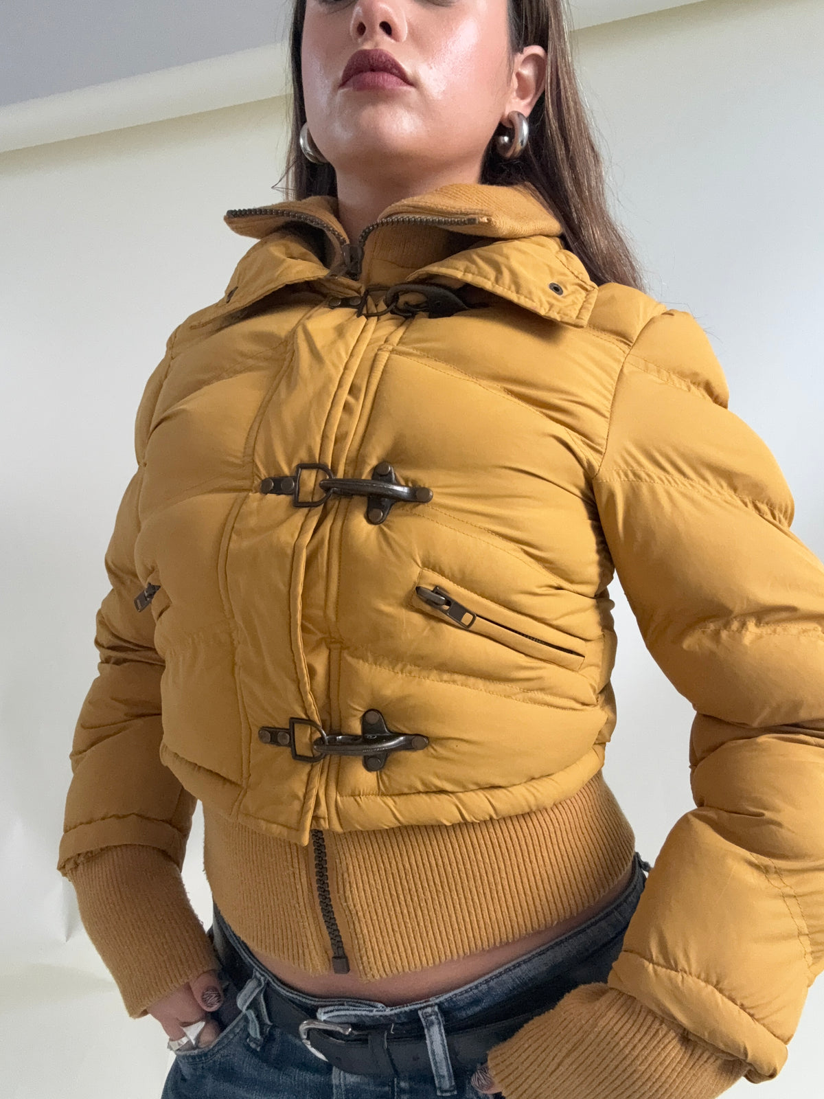 Y2K Fireman Clasp Puffer Jacket (UK10)
