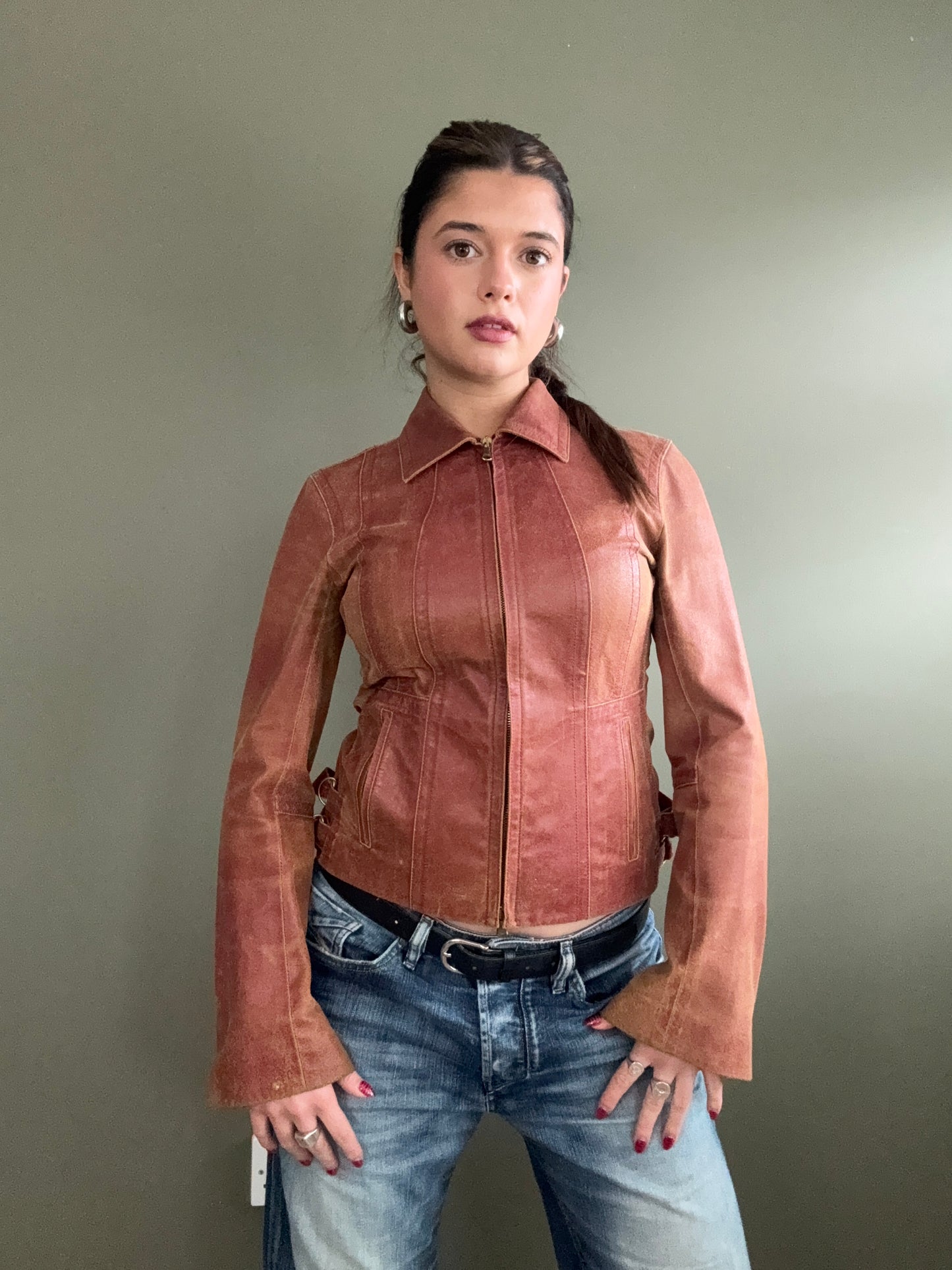 DKNY Leather Jacket (S)