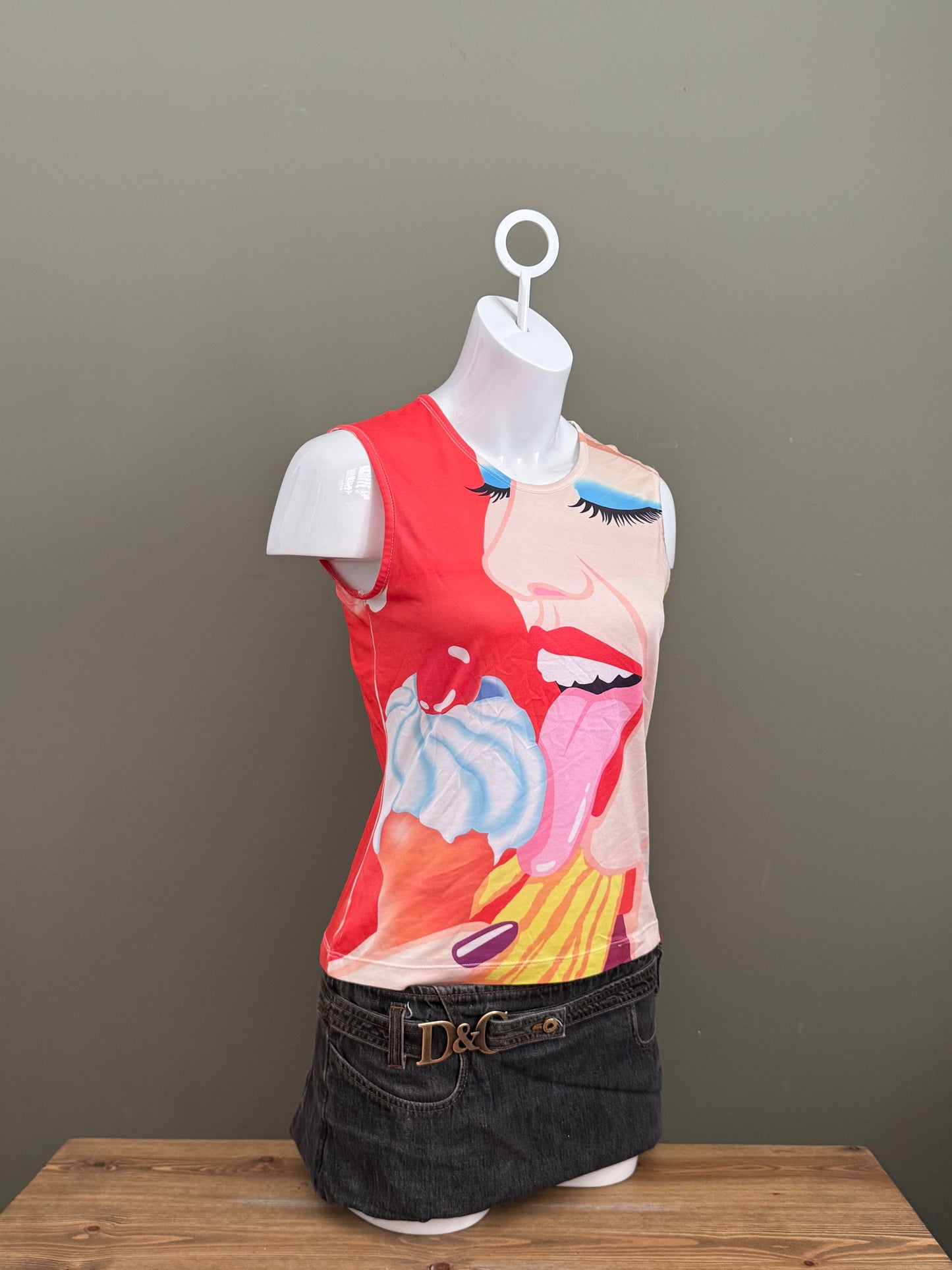 Miss Sixty Graphic Print Vest (L)