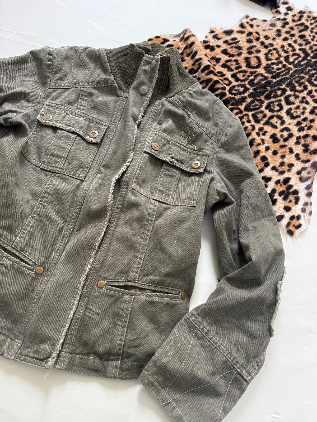 Khaki Cargo Jacket (UK12)
