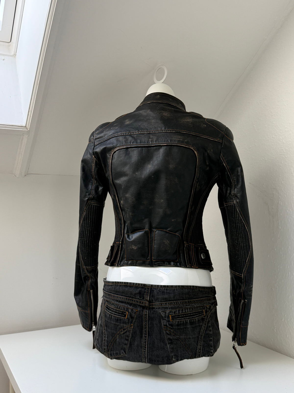 Miss Sixty Leather Biker Jacket (S)