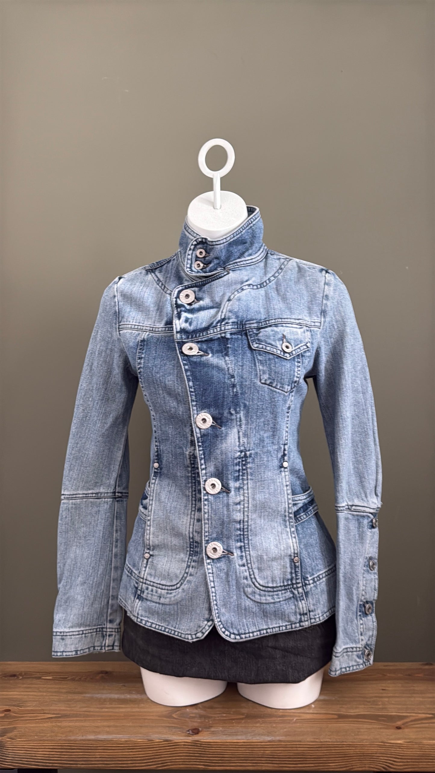 Diesel Asymmetric Denim Jacket (S)