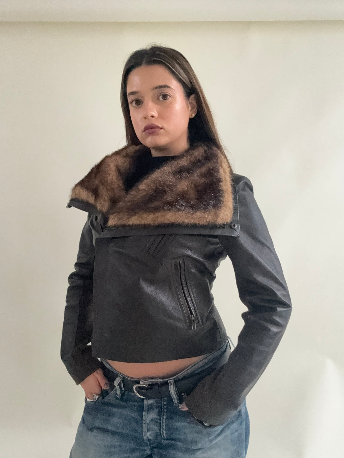 Morgan De Toi Asymmetric Leather Jacket (S)