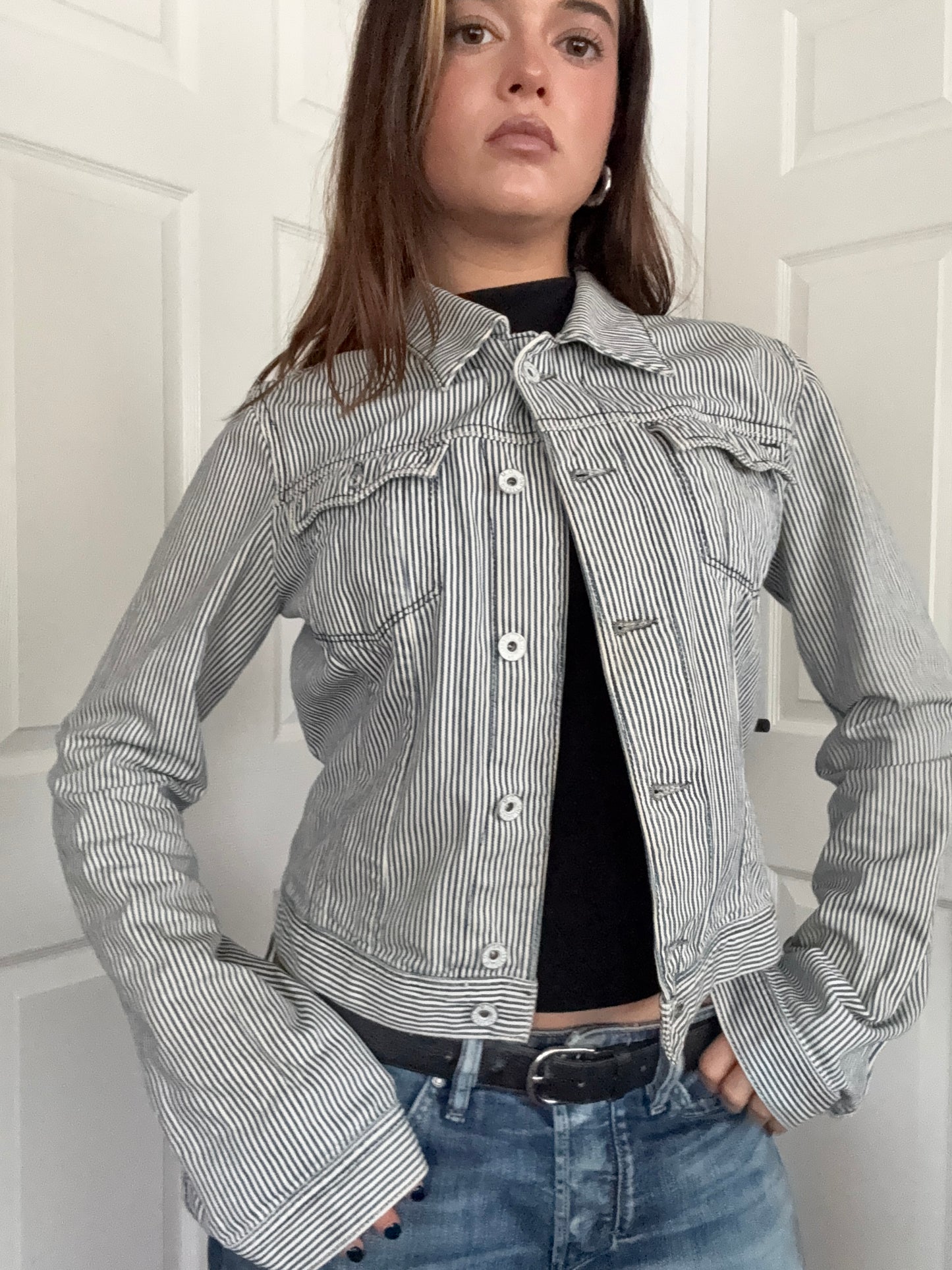 Diesel Pinstripe Denim Jacket (S)