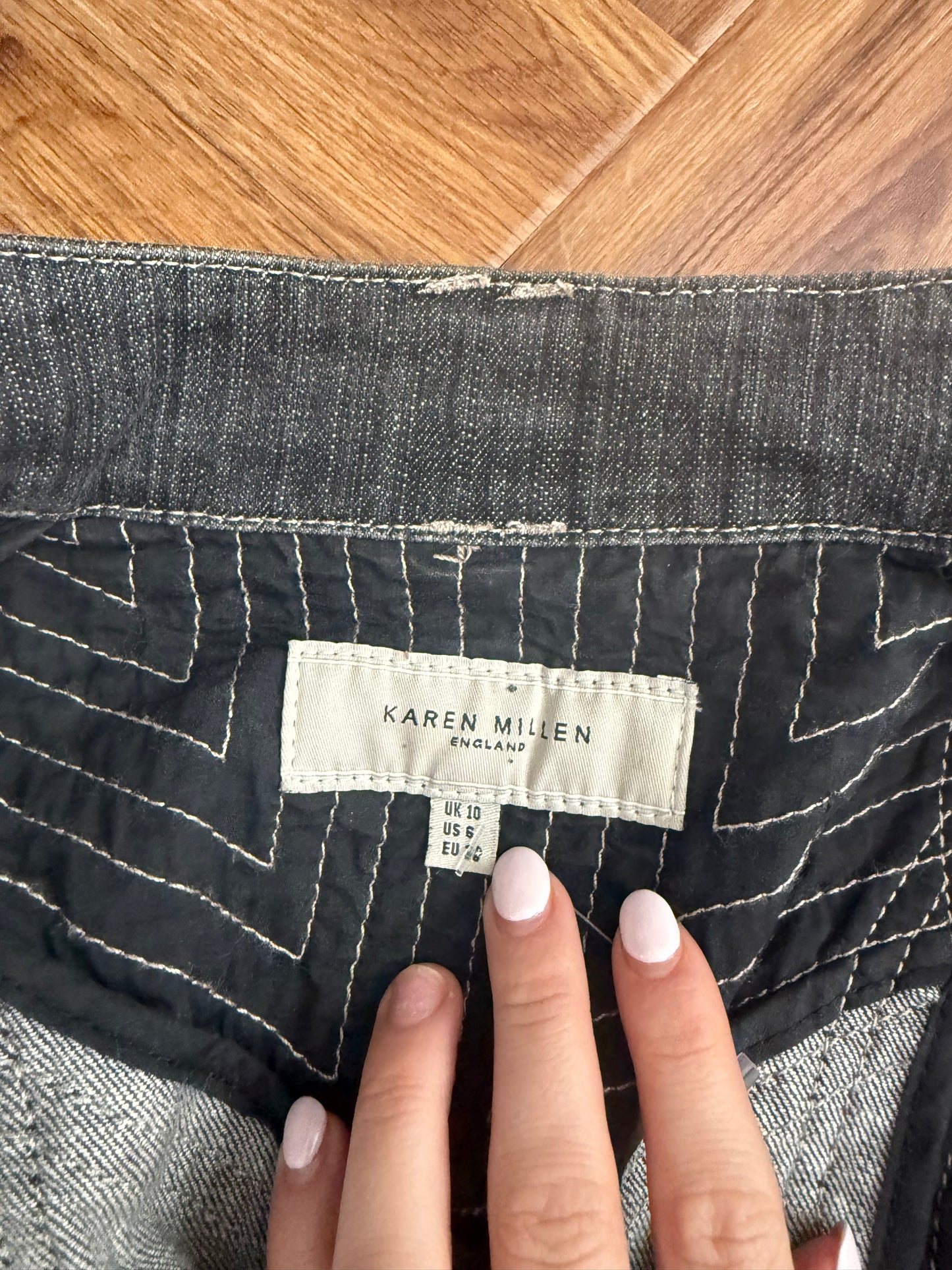 Karen Millen Denim Corset Jacket (UK10)