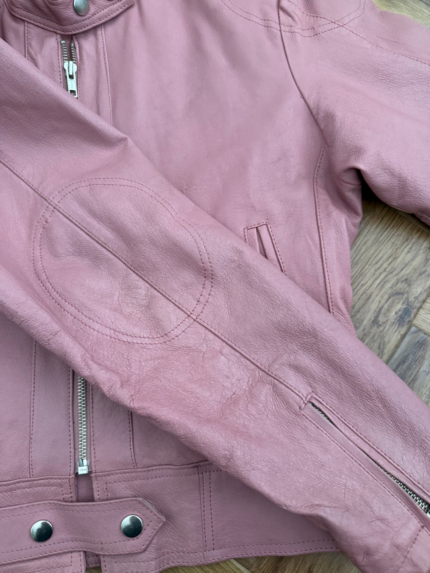 Pink Leather Jacket (M)