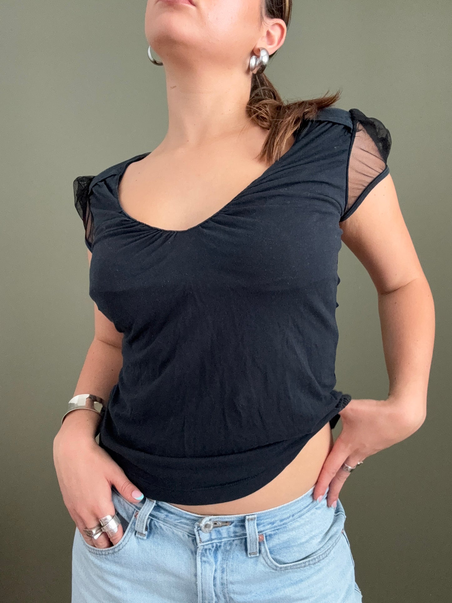 Miss Sixty Mesh Back Top (M)