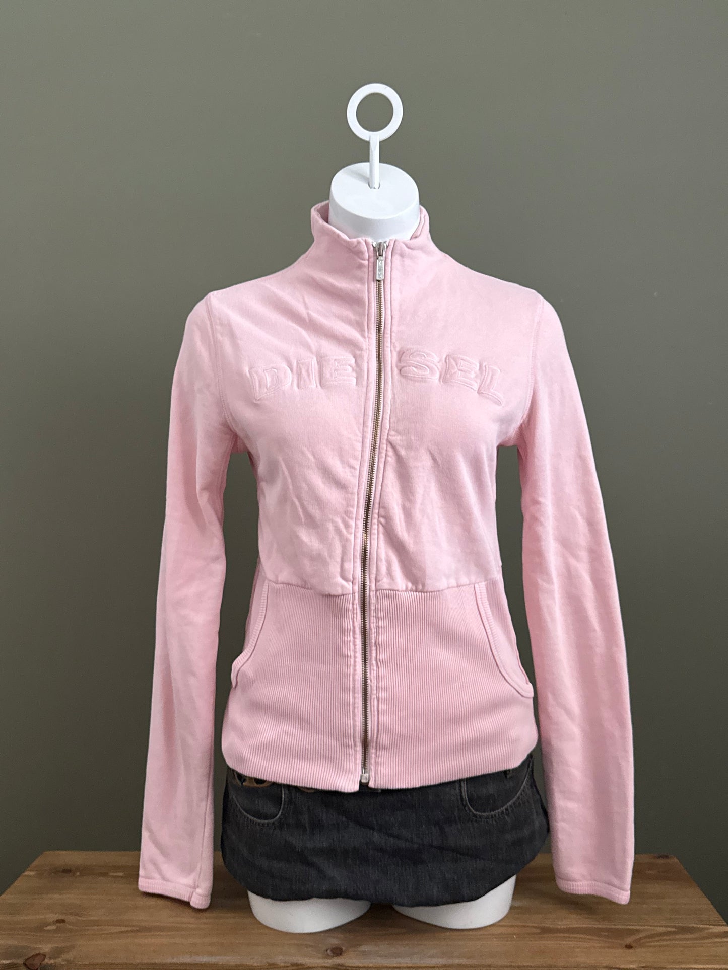 Baby Pink Diesel Zip Jumper (L)
