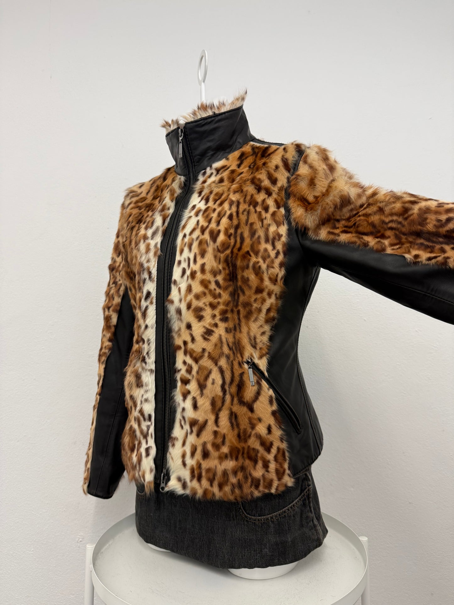 Leather, Faux Fur Jacket (M)