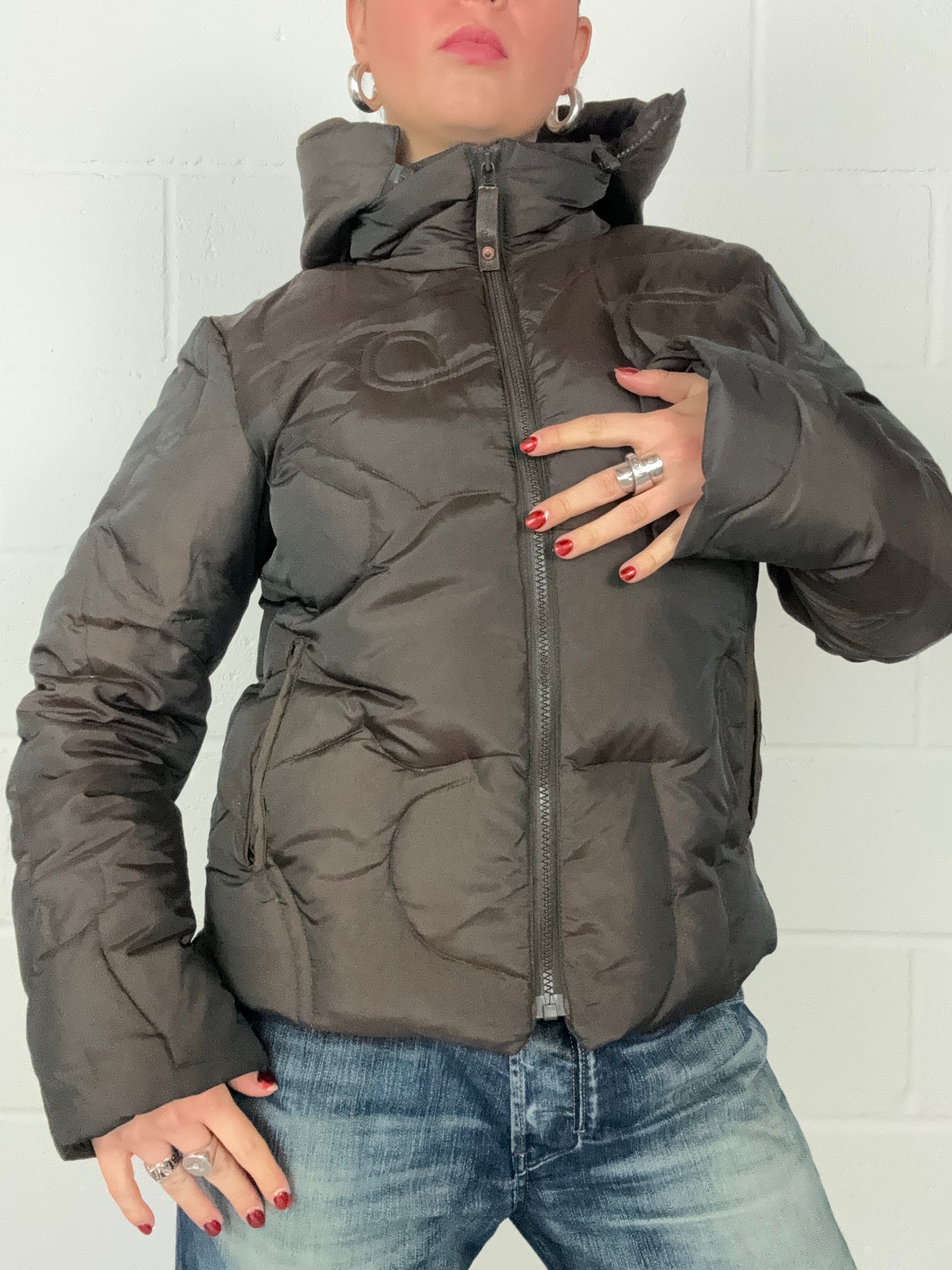 Firetrap Brown Puffer Jacket (M)