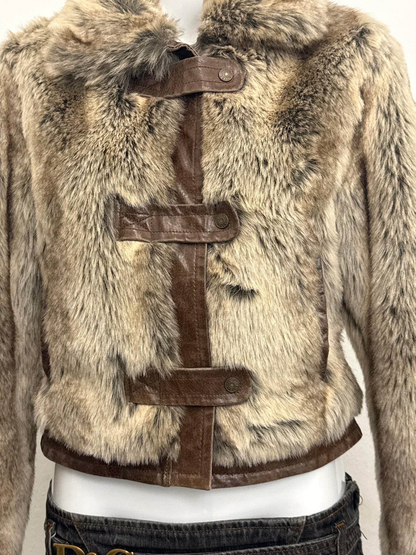 Faux Fur Bomber Jacket (UK12)