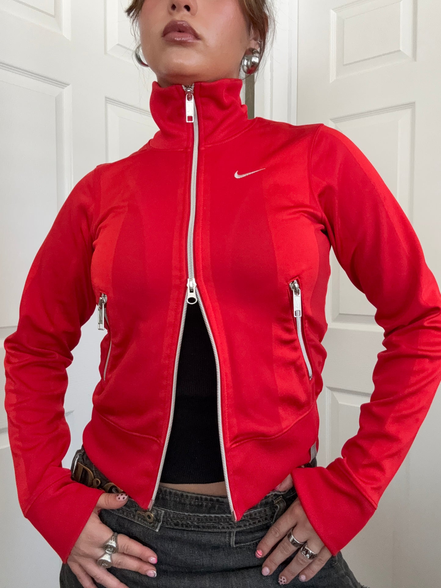 Striped Nike Tracksuit Top (S)