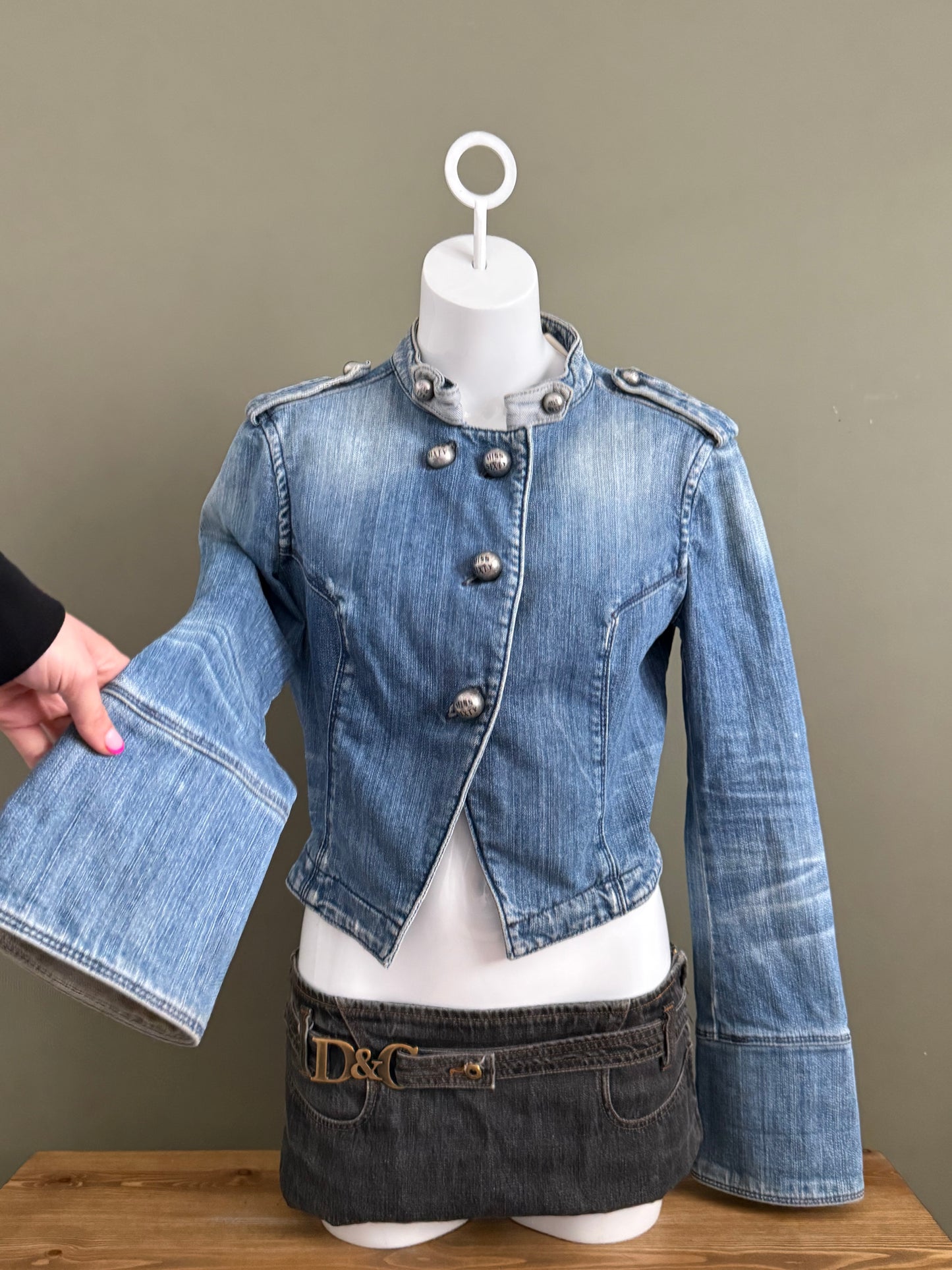 Miss Sixty Denim Military Jacket (L)