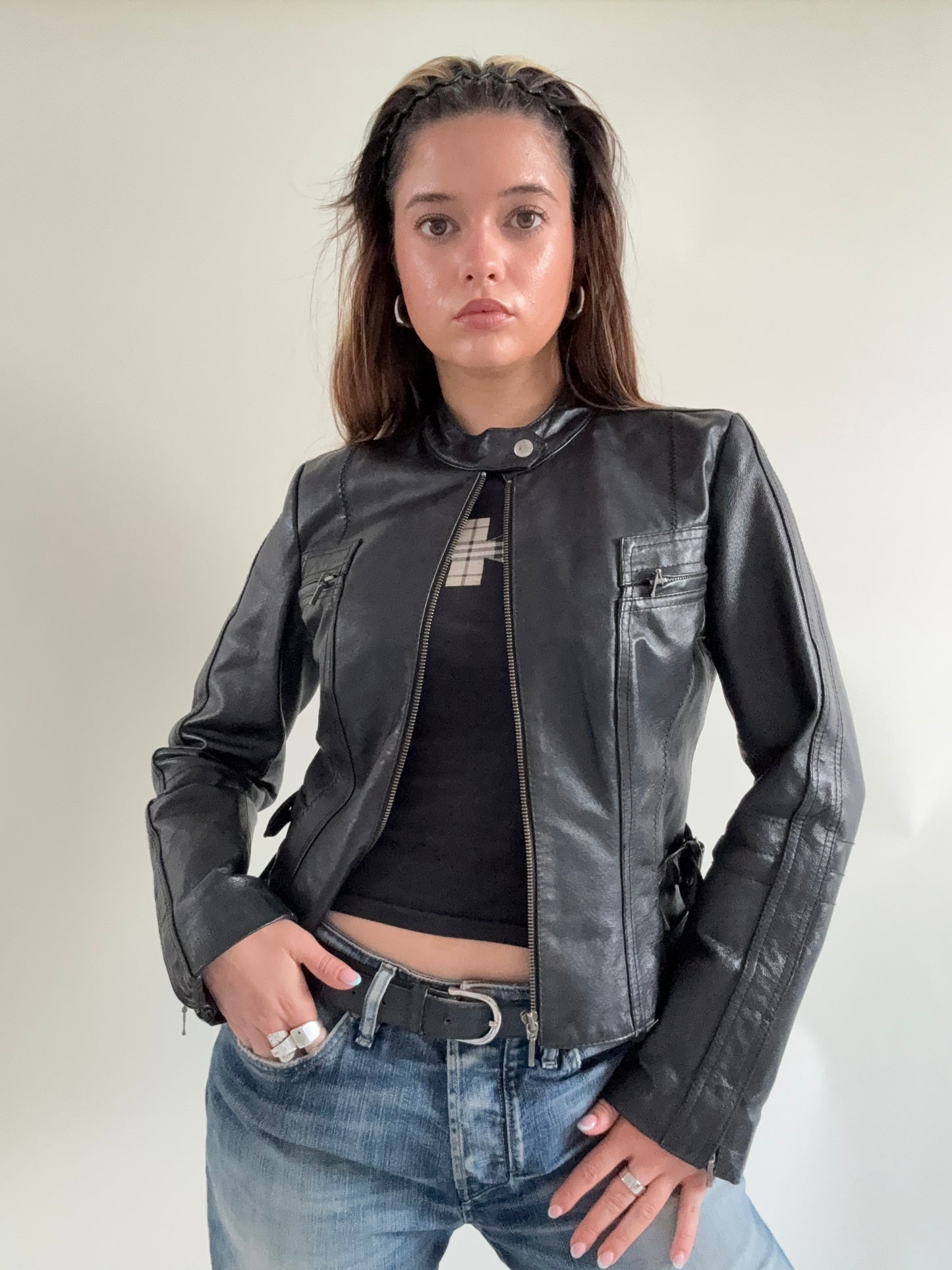 Leather Buckle Jacket (UK8)