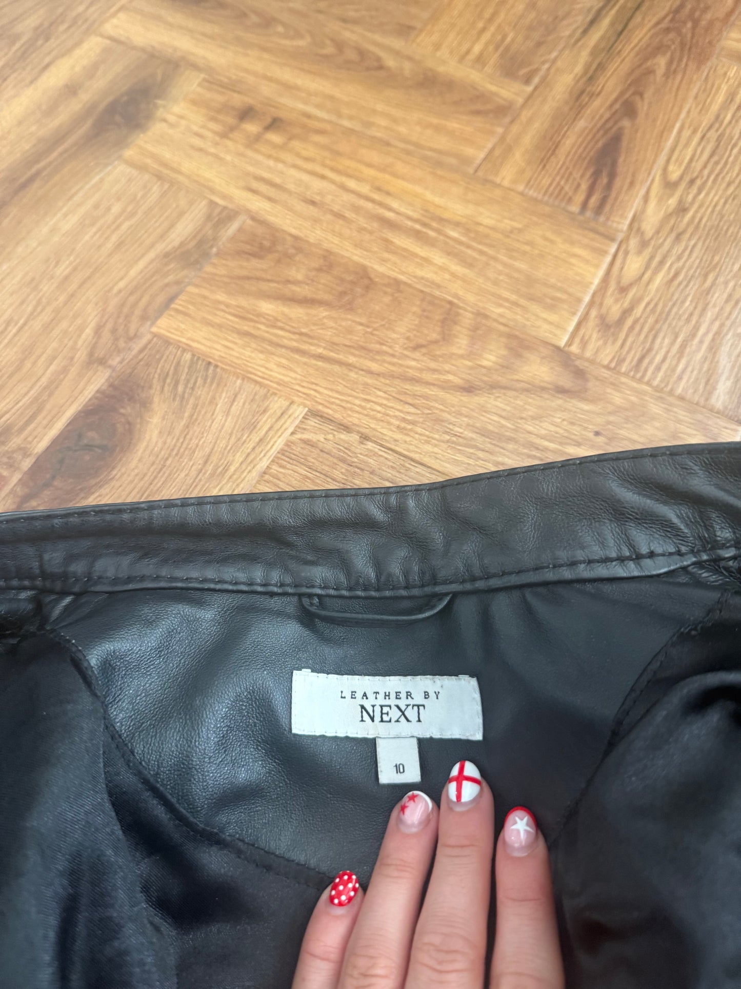 Leather Biker Jacket (UK10)
