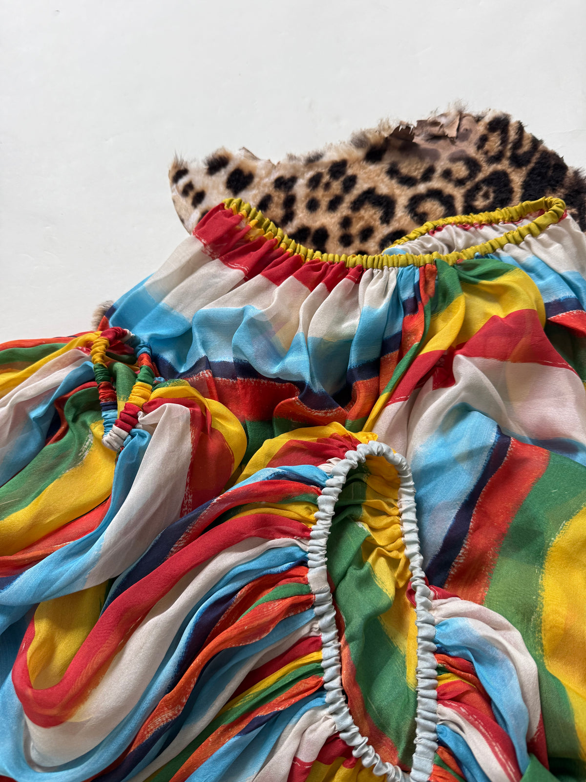 Dolce & Gabbana Silk Multicolour Batwing Top (S)