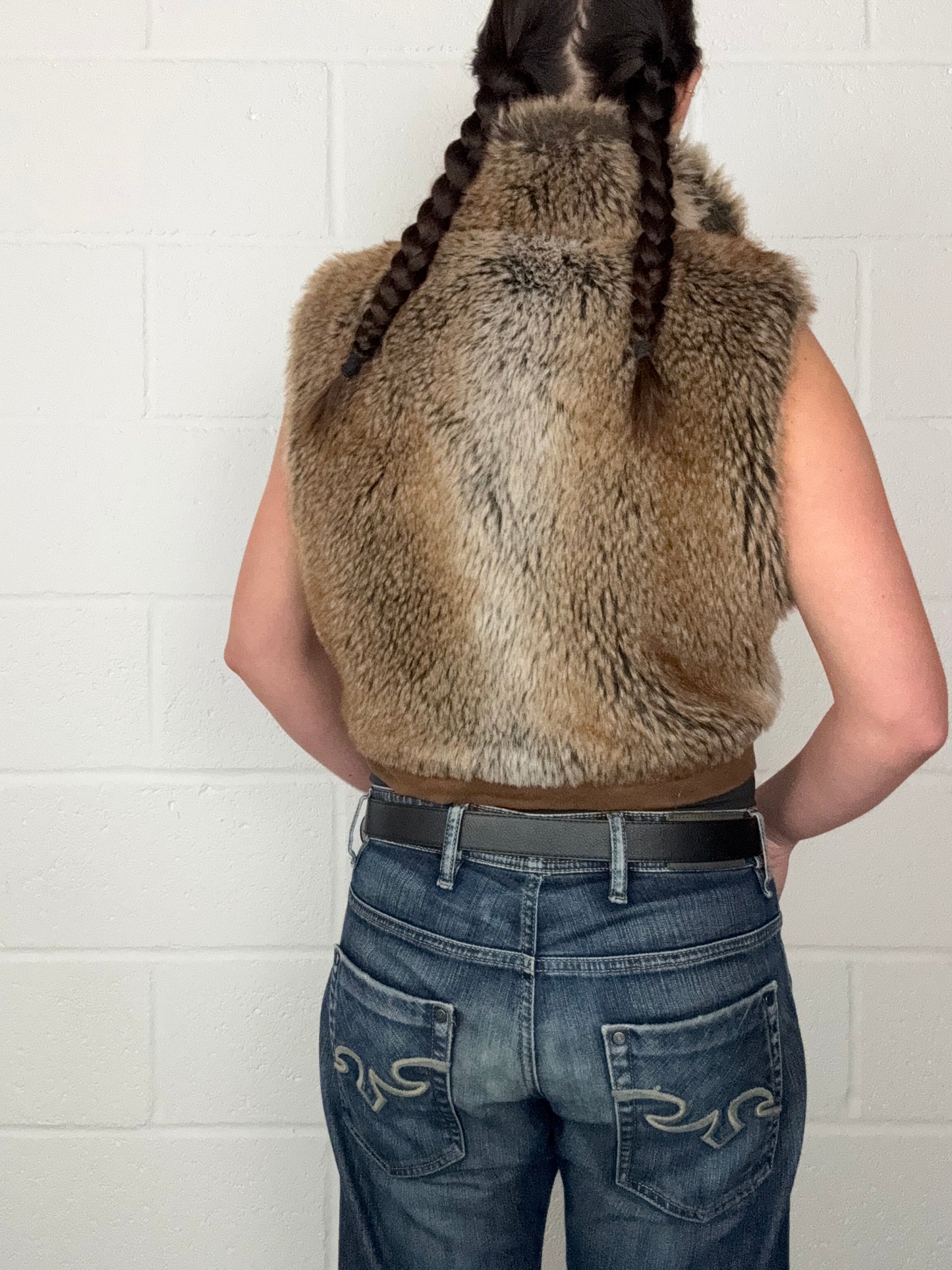 Y2K Faux Fur Gilet (S)