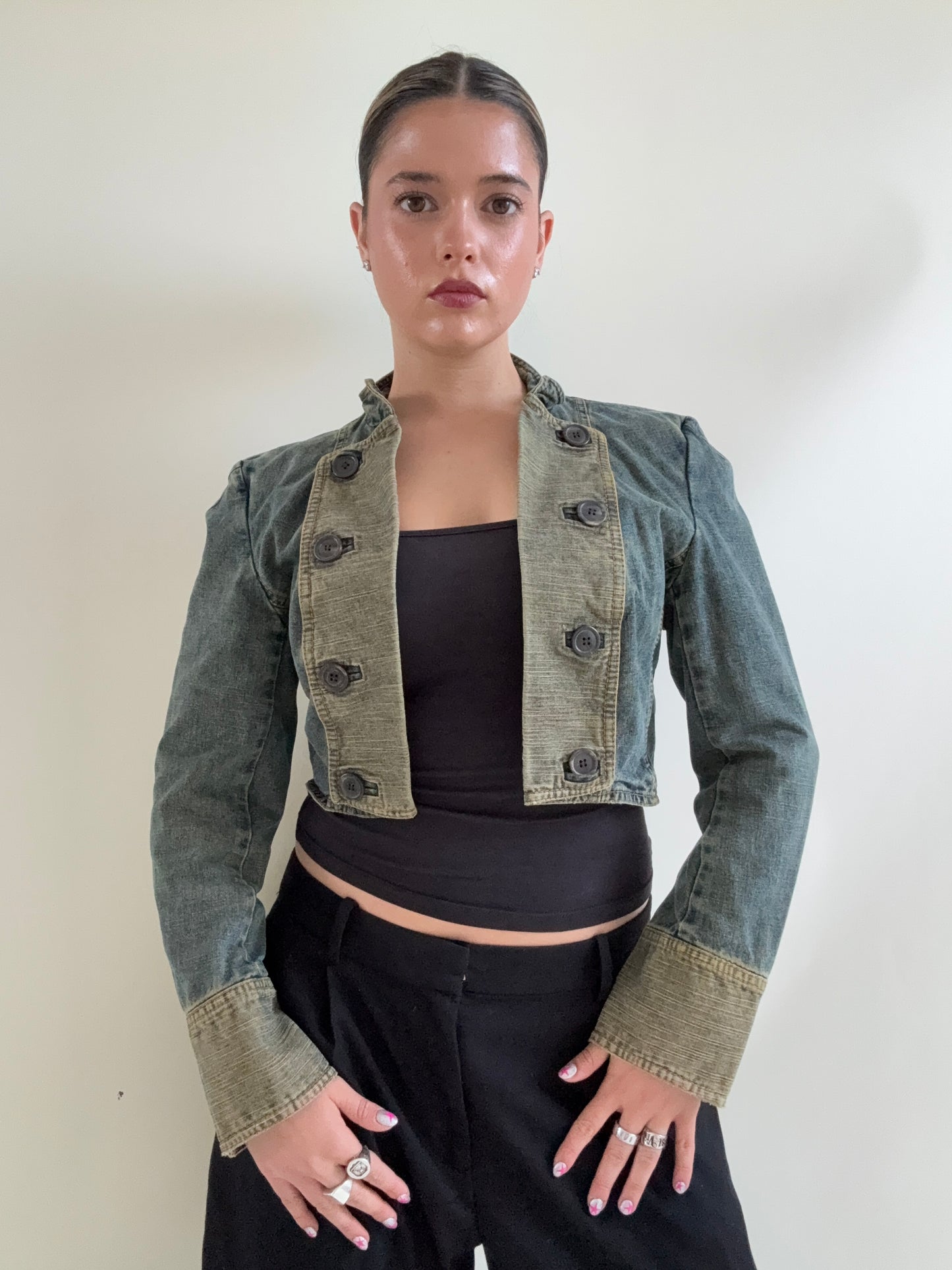 Karen Millen Denim Military Jacket (UK12)