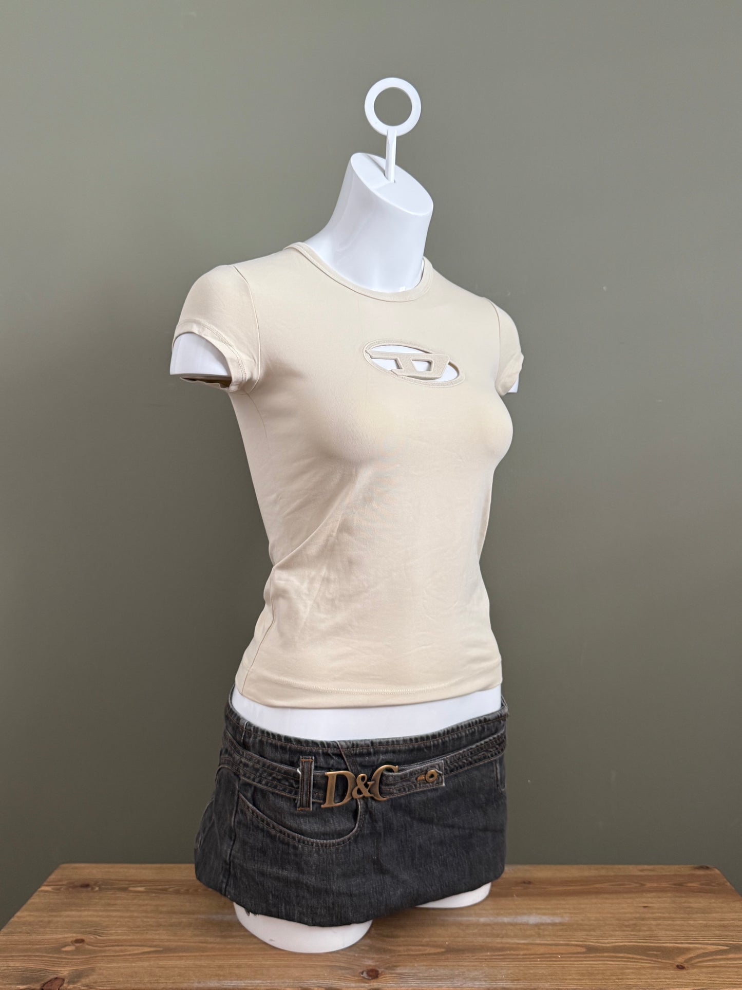 Diesel Cut Out Baby Tee (S)