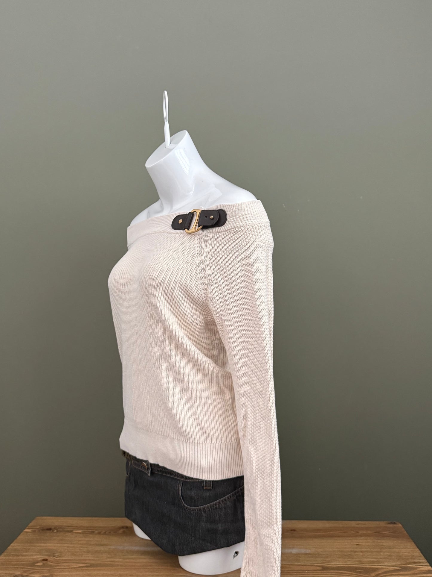 Ralph Lauren Knit Off The Shoulder Jumper (S)