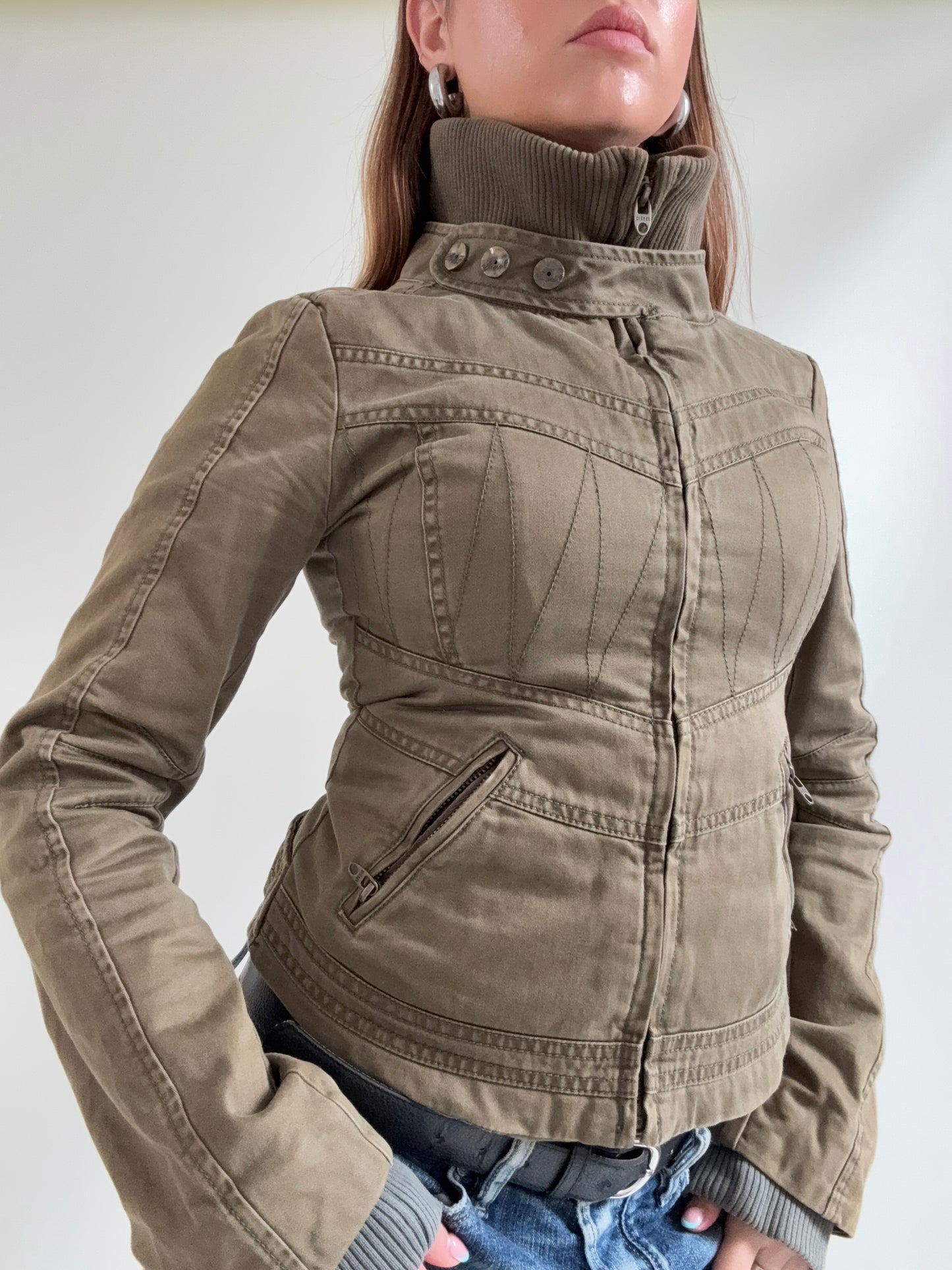 Diesel Fitted Funnel Neck Jacket (XS)