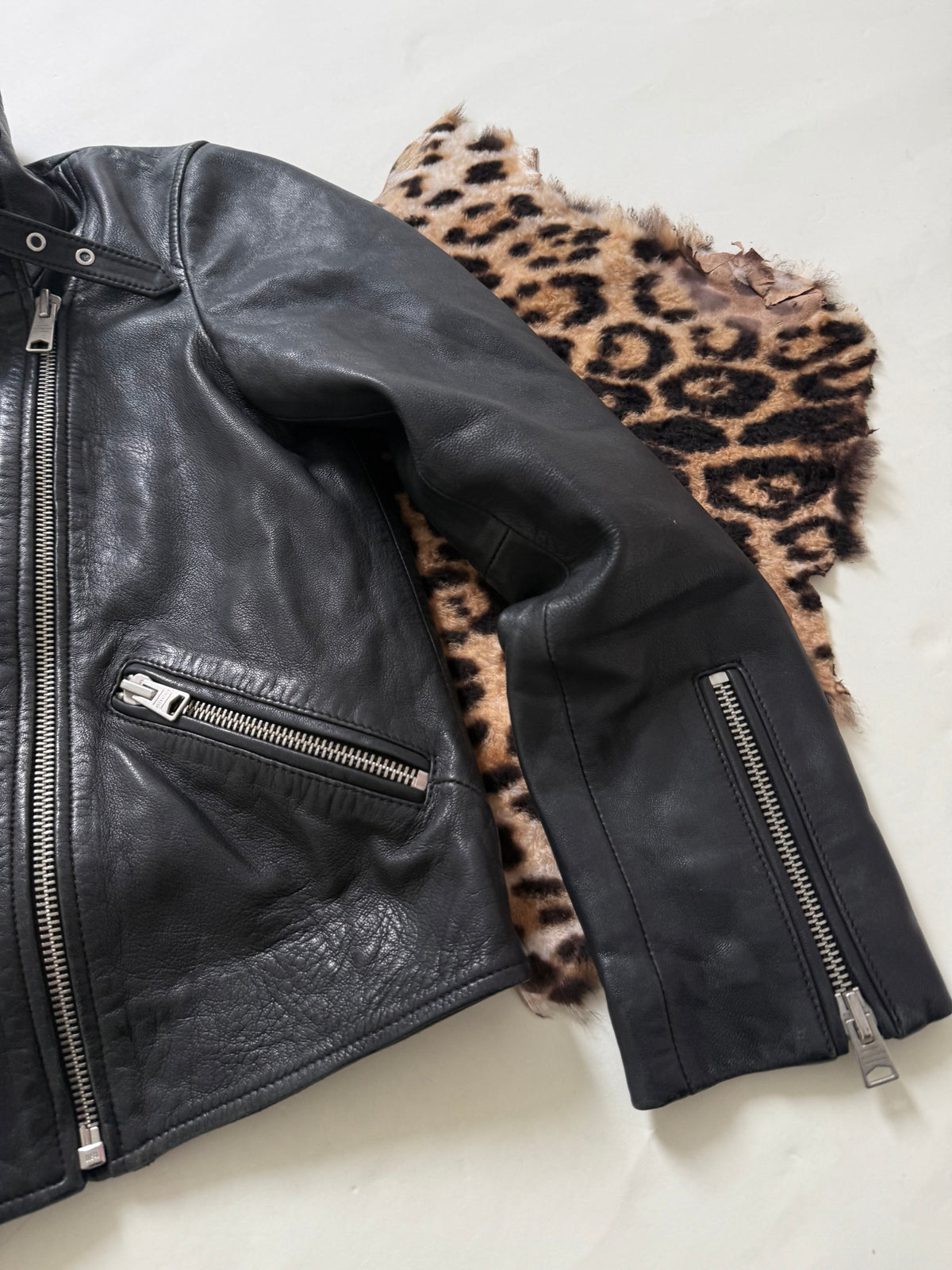 Allsaints Leather Buckle Jacket (UK10)