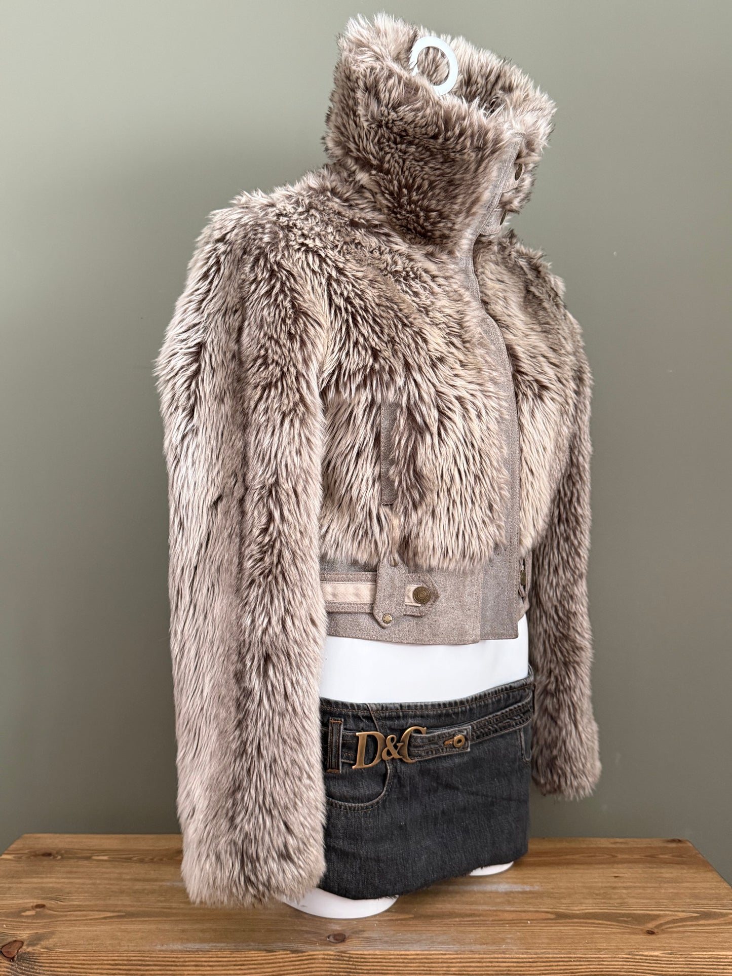 Faux Fur Bomber Jacket (UK10)