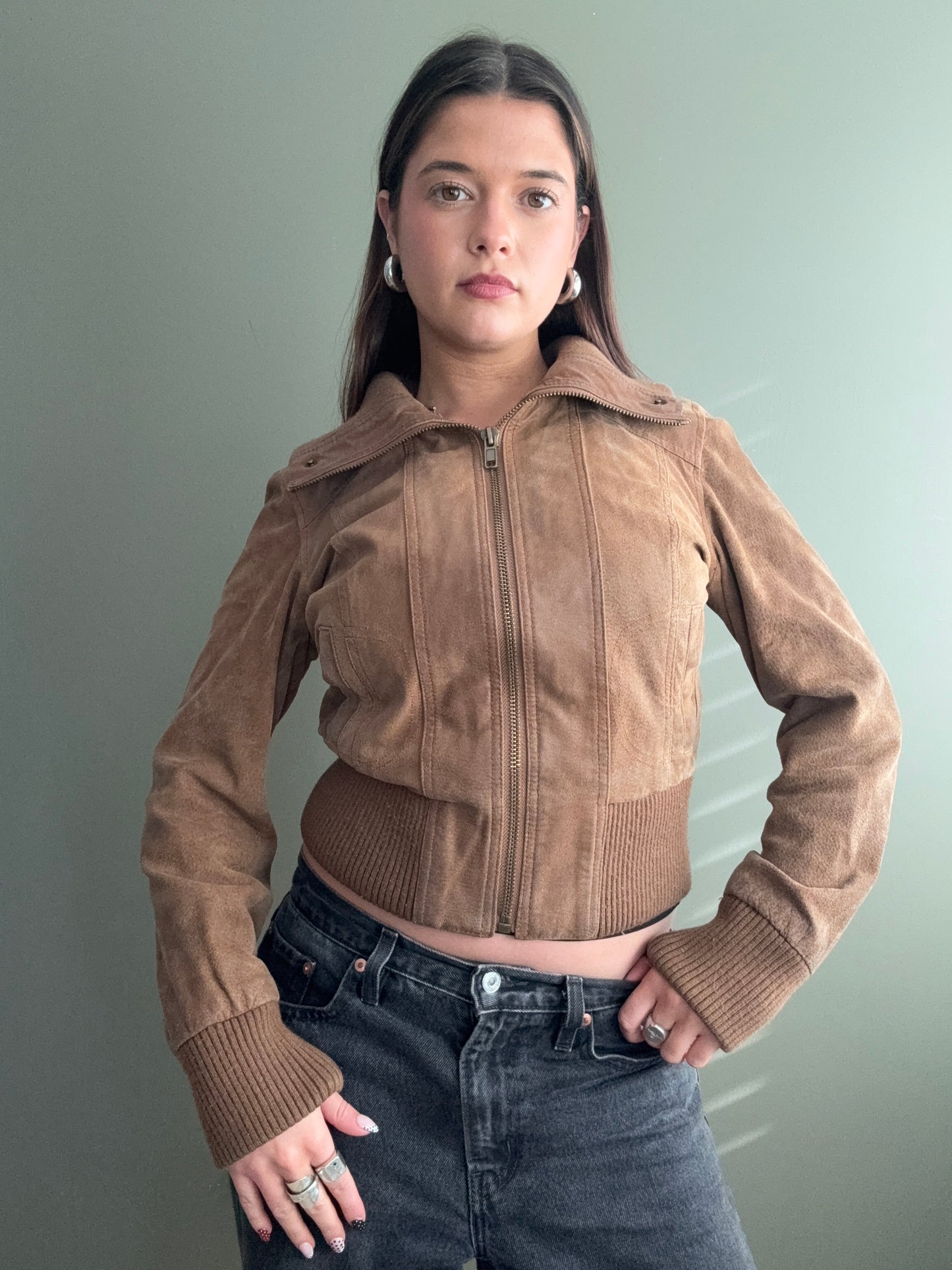 Fitted Leather Jacket (UK12)