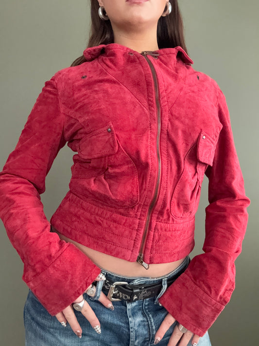 Miss Sixty Red Suede Jacket (M)