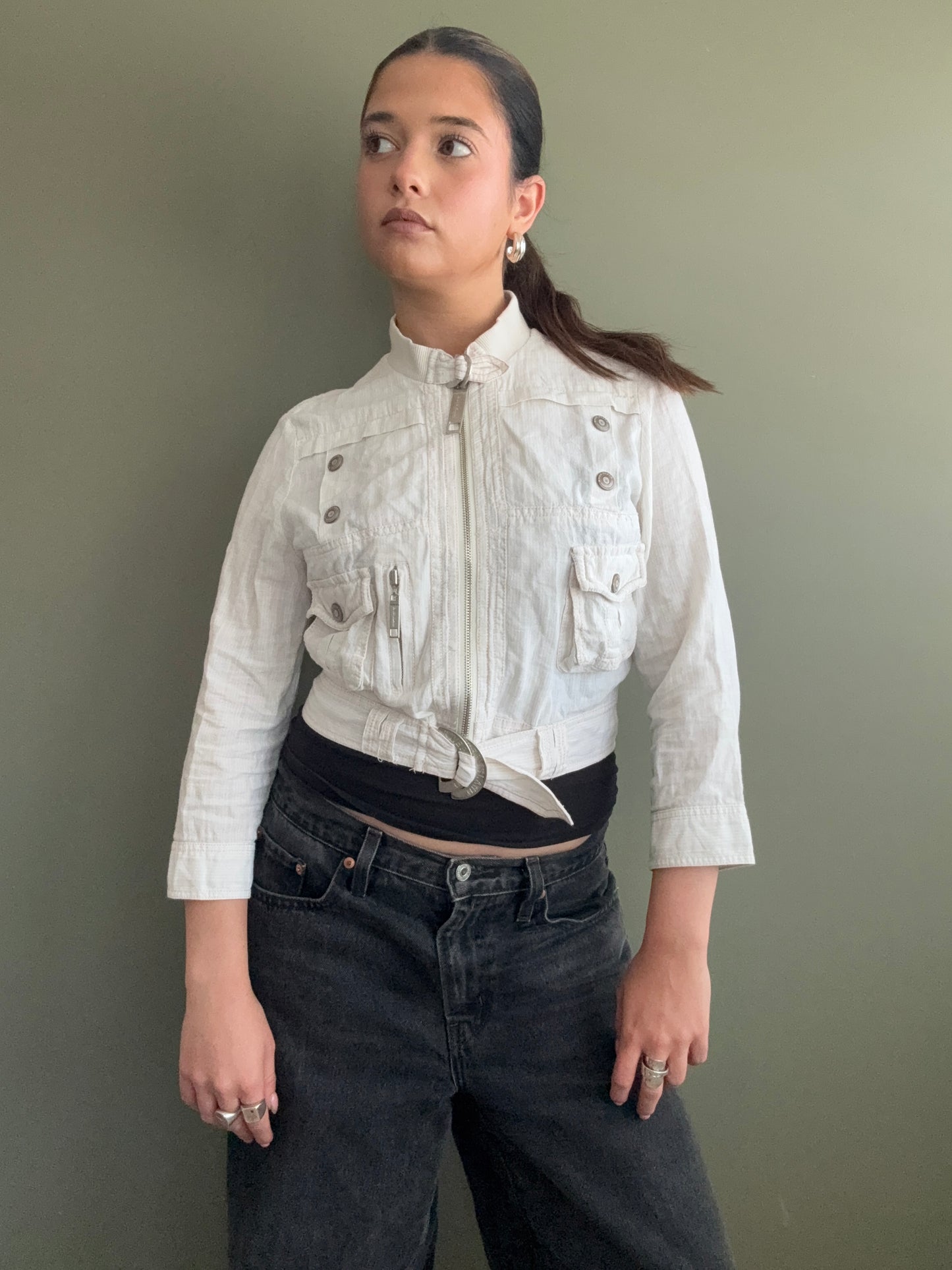 Linen Cargo Jacket (UK10)
