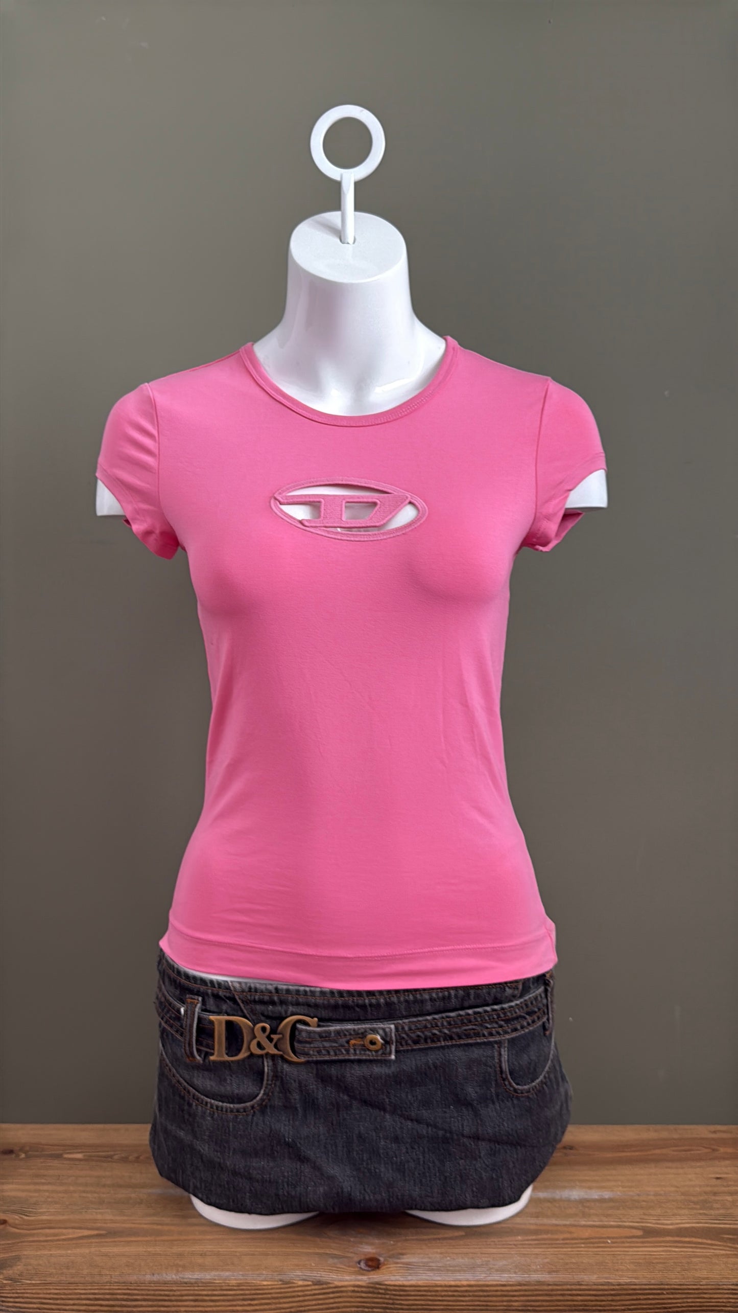 Diesel Cut Out Baby Tee (S)