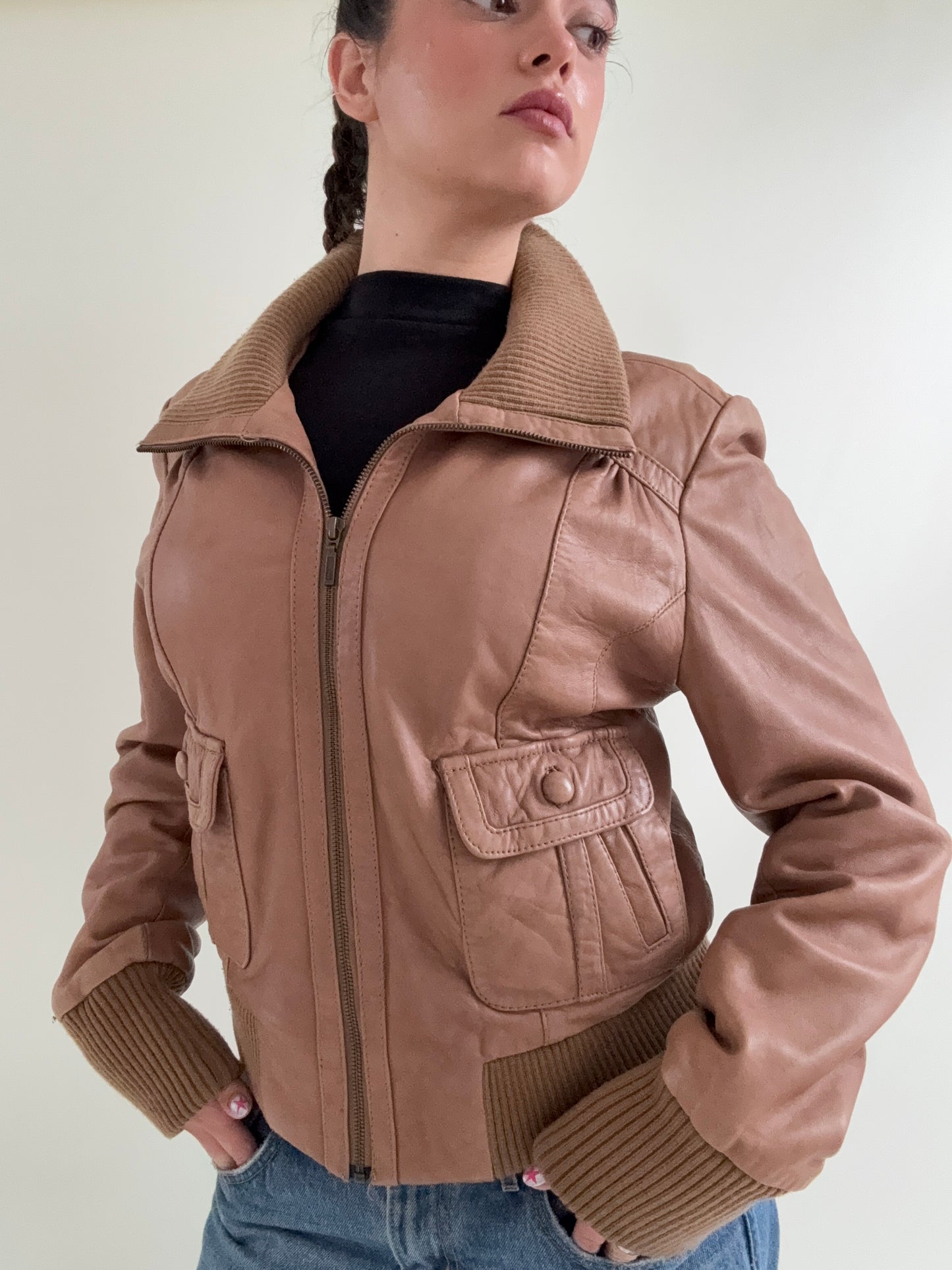 Oasis Leather Jacket (UK16)