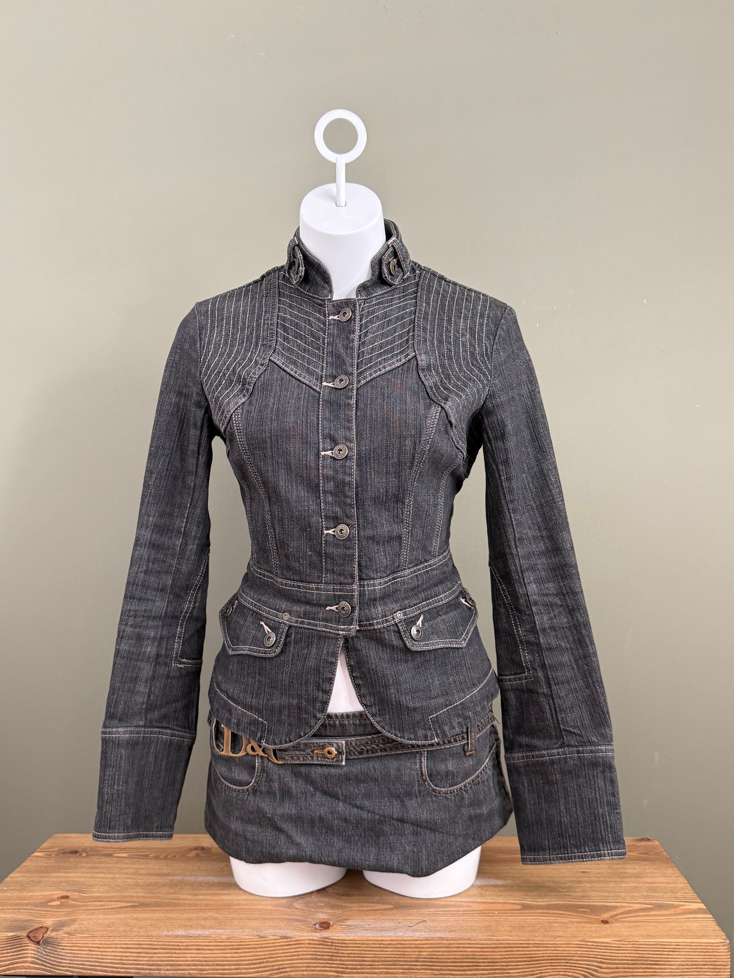 Karen Millen Denim Corset Jacket (UK12)