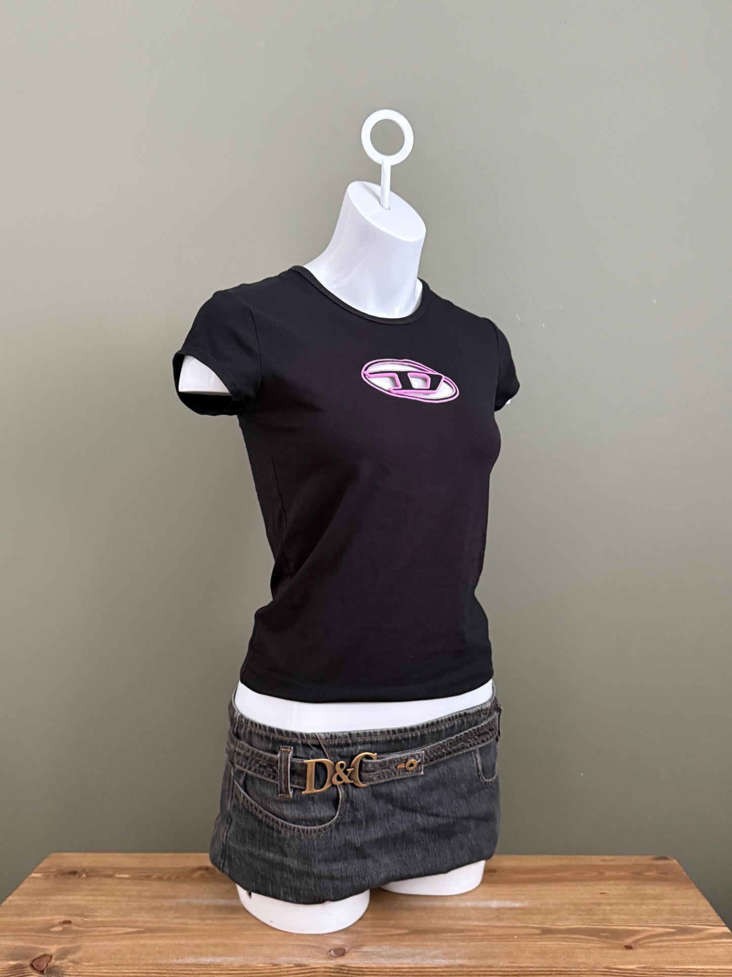 Diesel Cut Out Baby Tee (M)