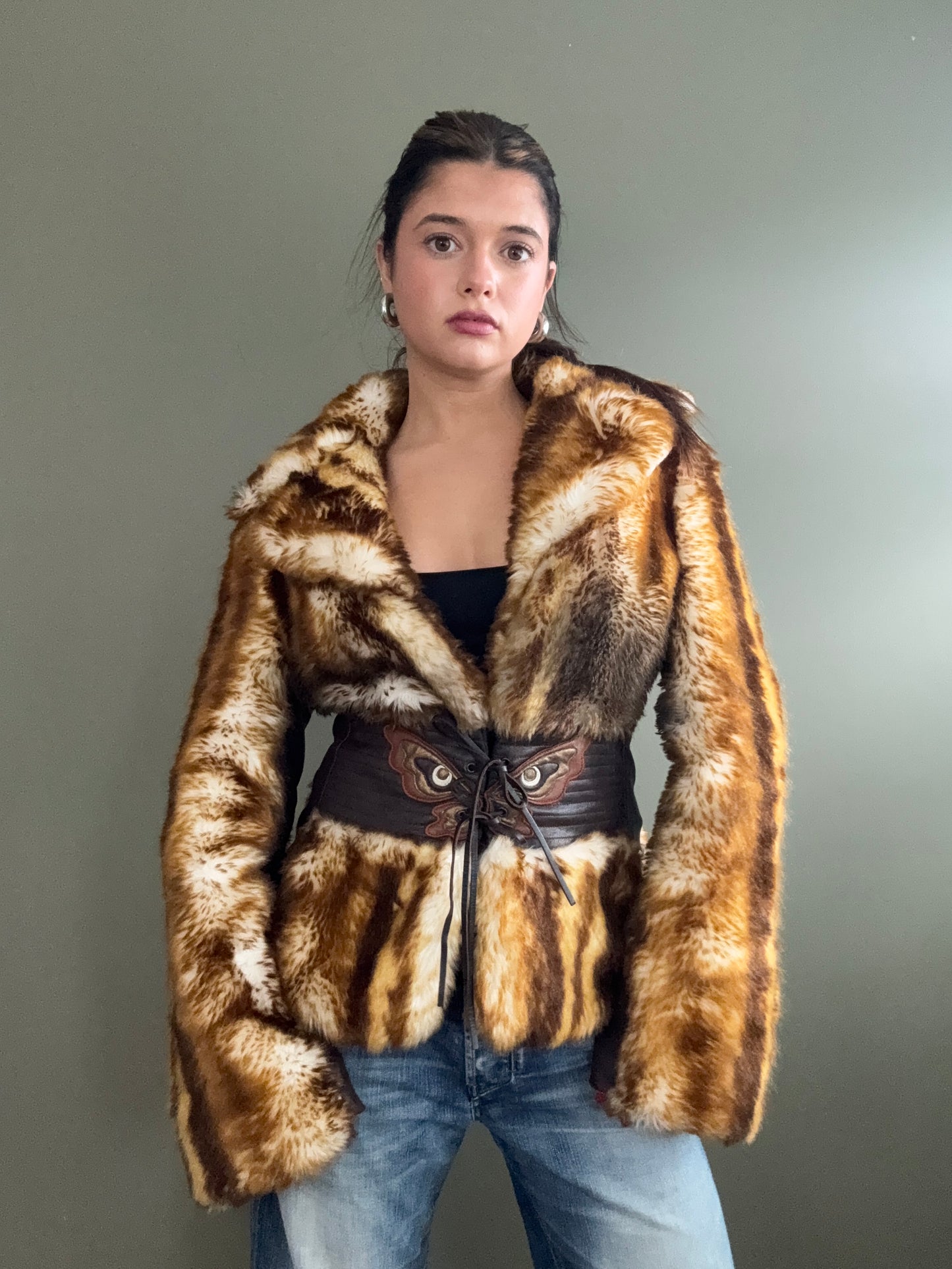 Miss Sixty Faux Fur Jacket (M)