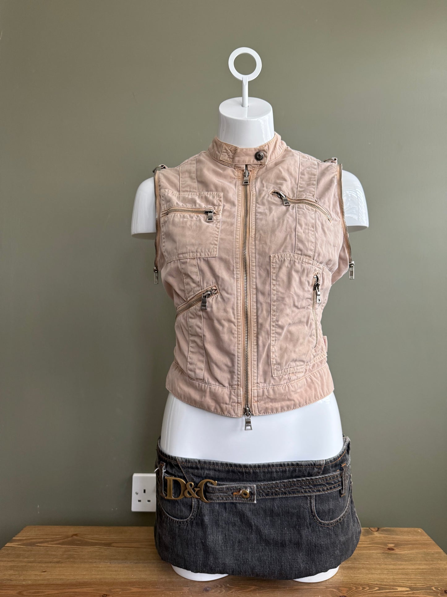 Beige Guess Utility Jacket (S)