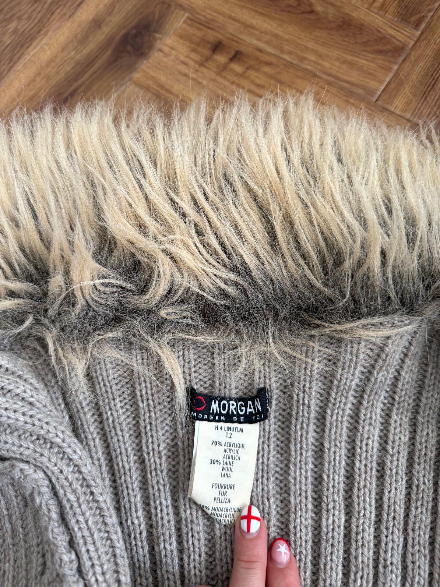 Morgan De Toi Faux Fur Double Zip Jumper (S)