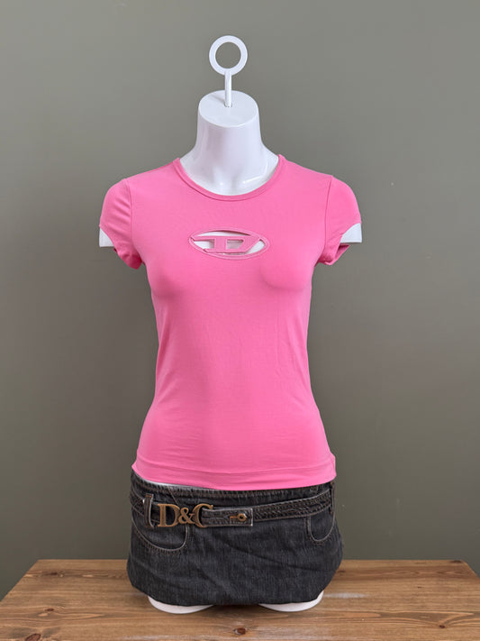 Diesel Cut Out Baby Tee (S)