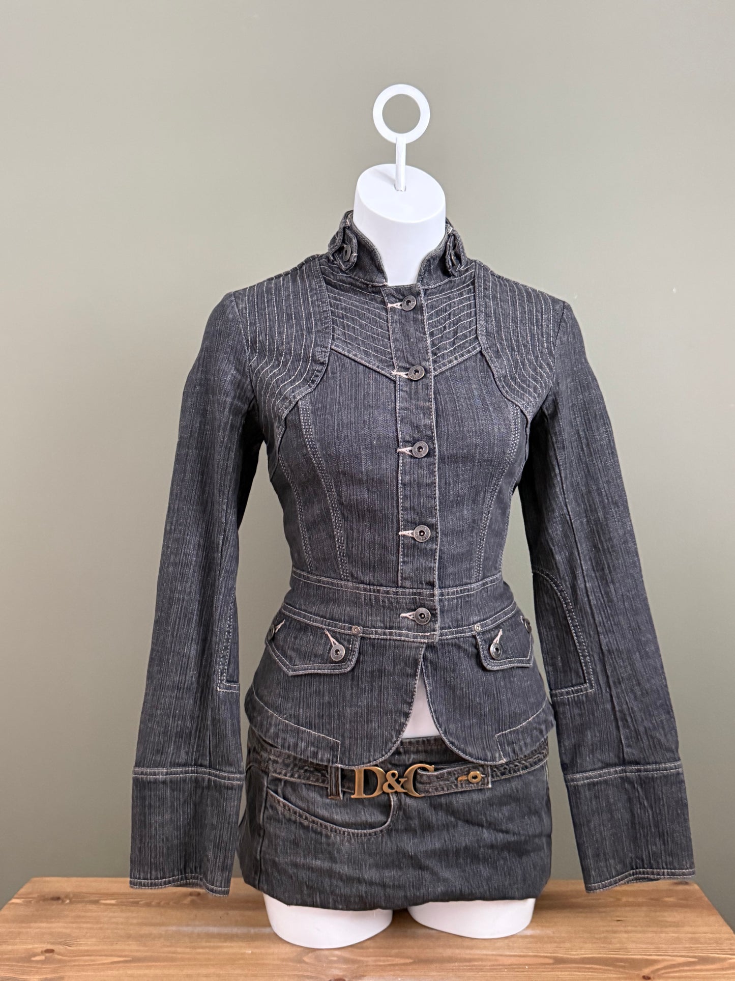 Karen Millen Denim Corset Jacket (UK10)