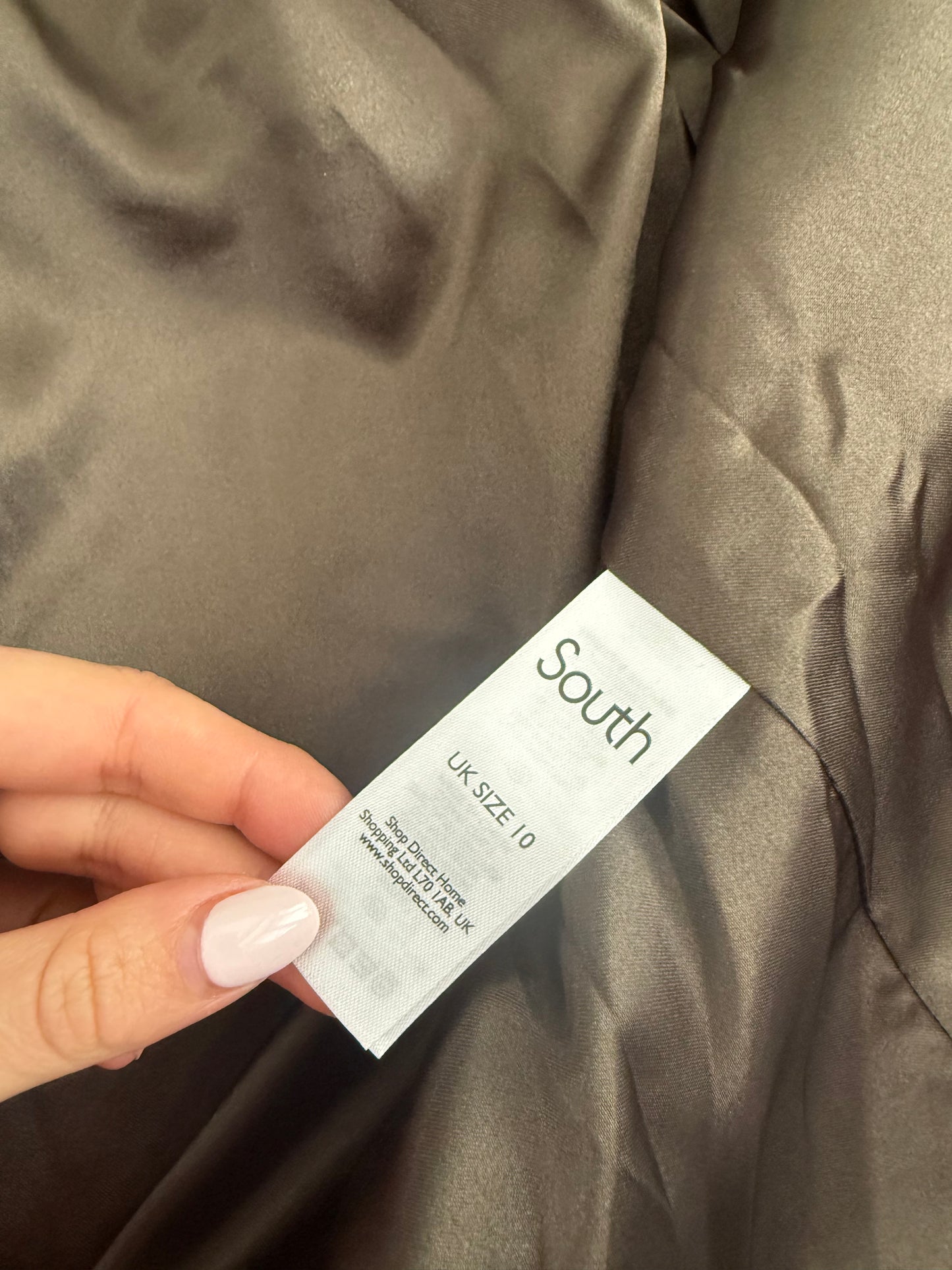 Khaki Cargo Leather Jacket (UK10)